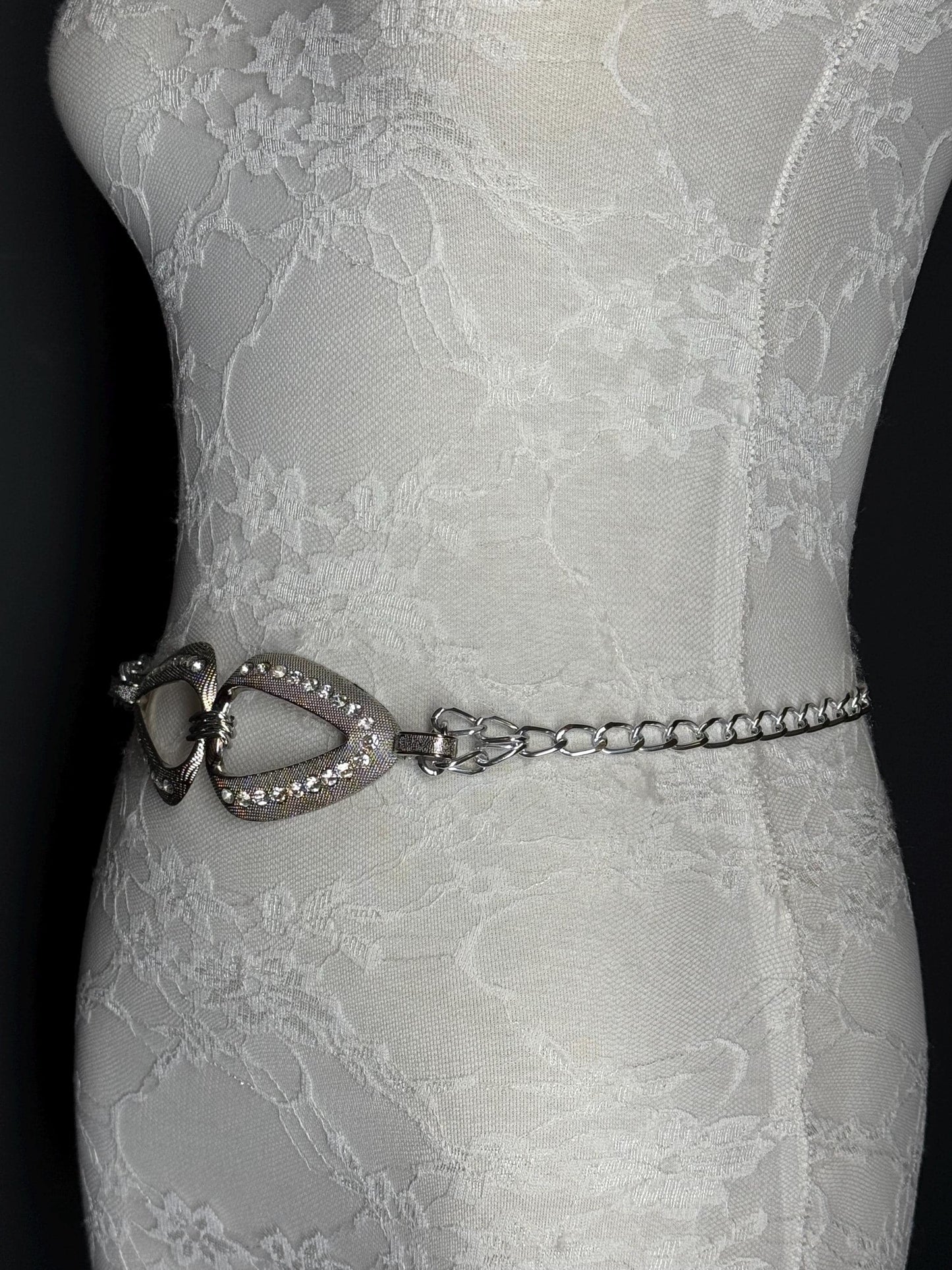 X-long Belt, Rhinestone Ring Belt, Silver Metal Rings Belt, Silver, Chain Belt, Fashion Belt, Belt, Teen Sizes, 18”-60” sizes, FAN Design