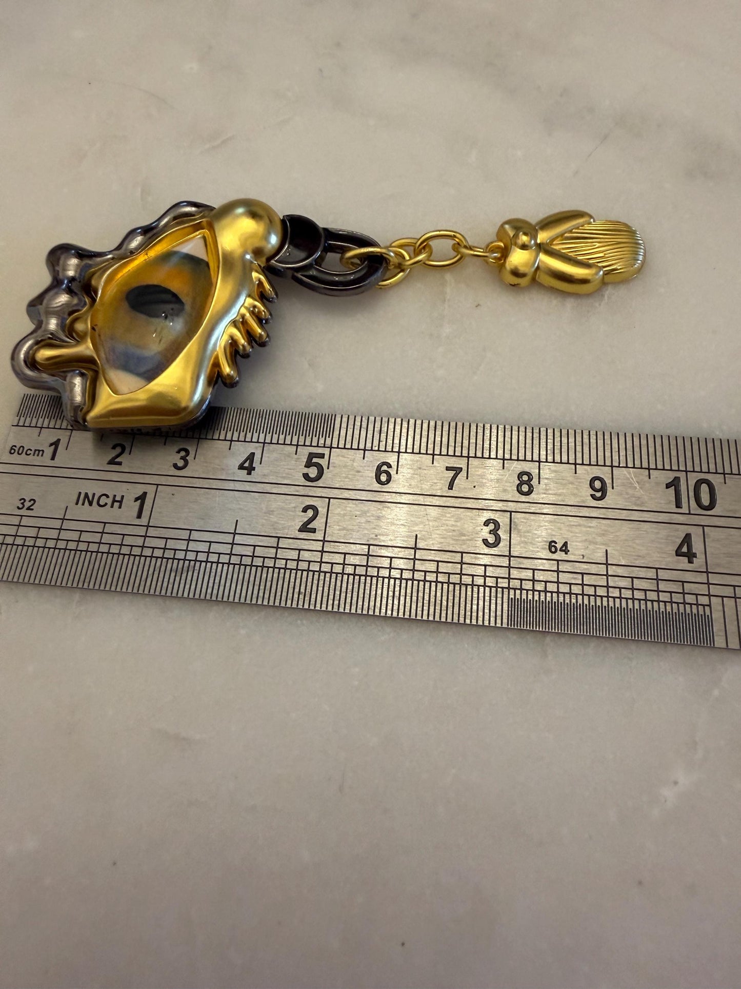 Brooch, Eye Brooch, Pin on Gold, 9.5cm x 4.5cm