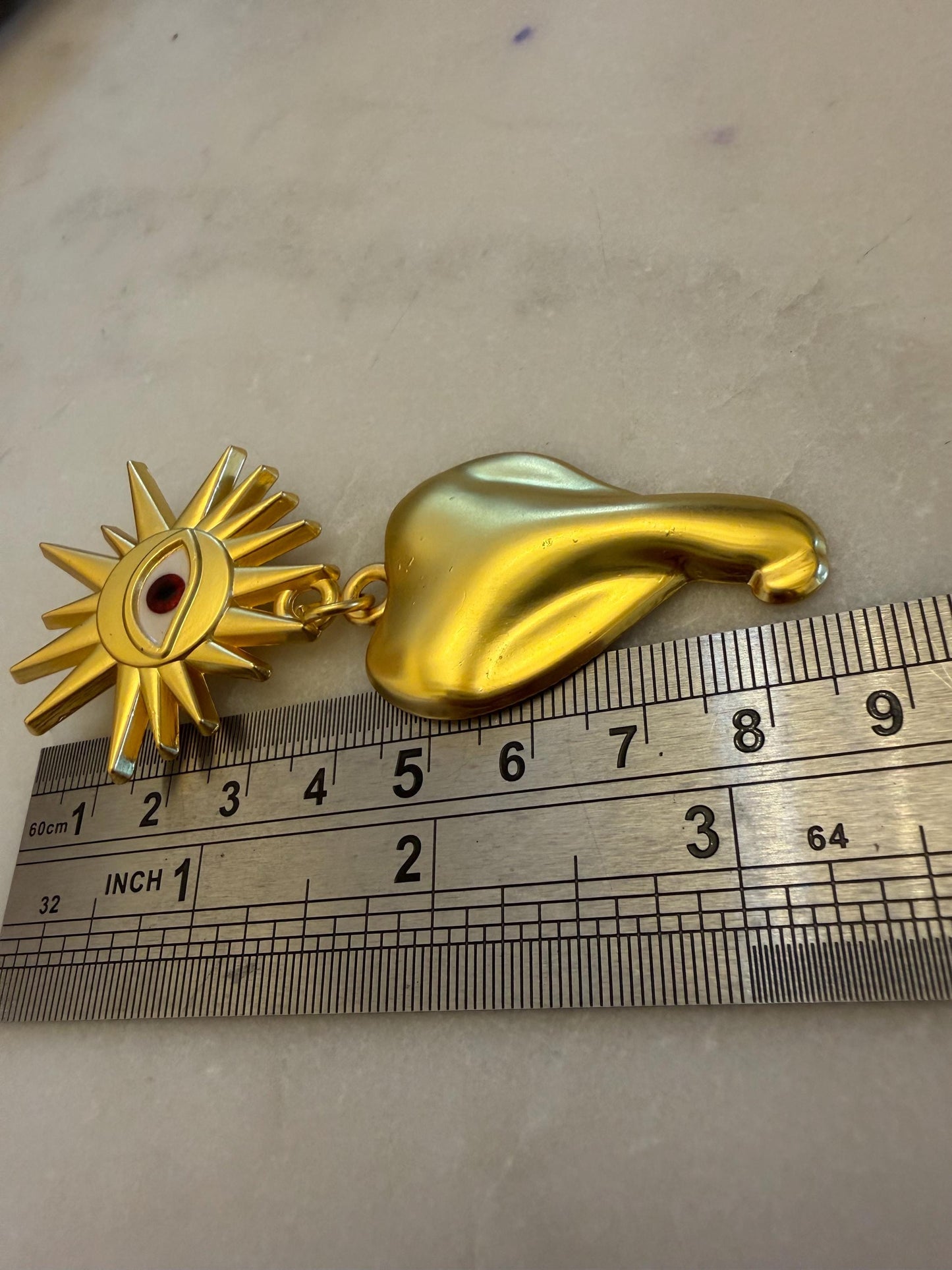 Brooch, Eye Brooch, Pin on Gold, 8.5cm x 4cm