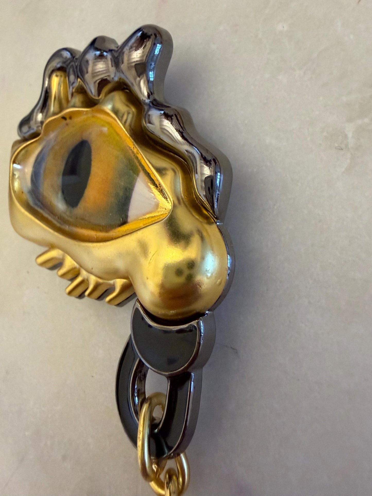 Brooch, Eye Brooch, Pin on Gold, 9.5cm x 4.5cm