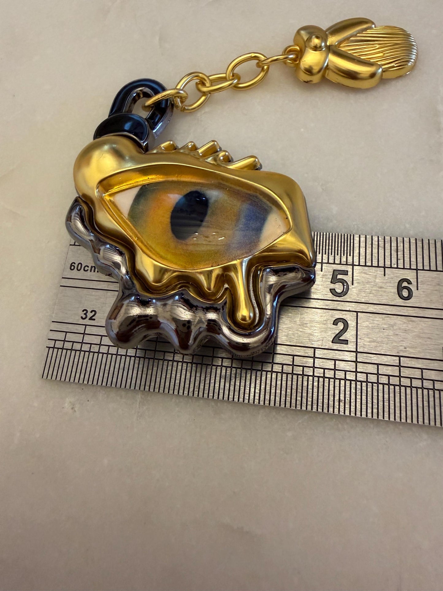 Brooch, Eye Brooch, Pin on Gold, 9.5cm x 4.5cm