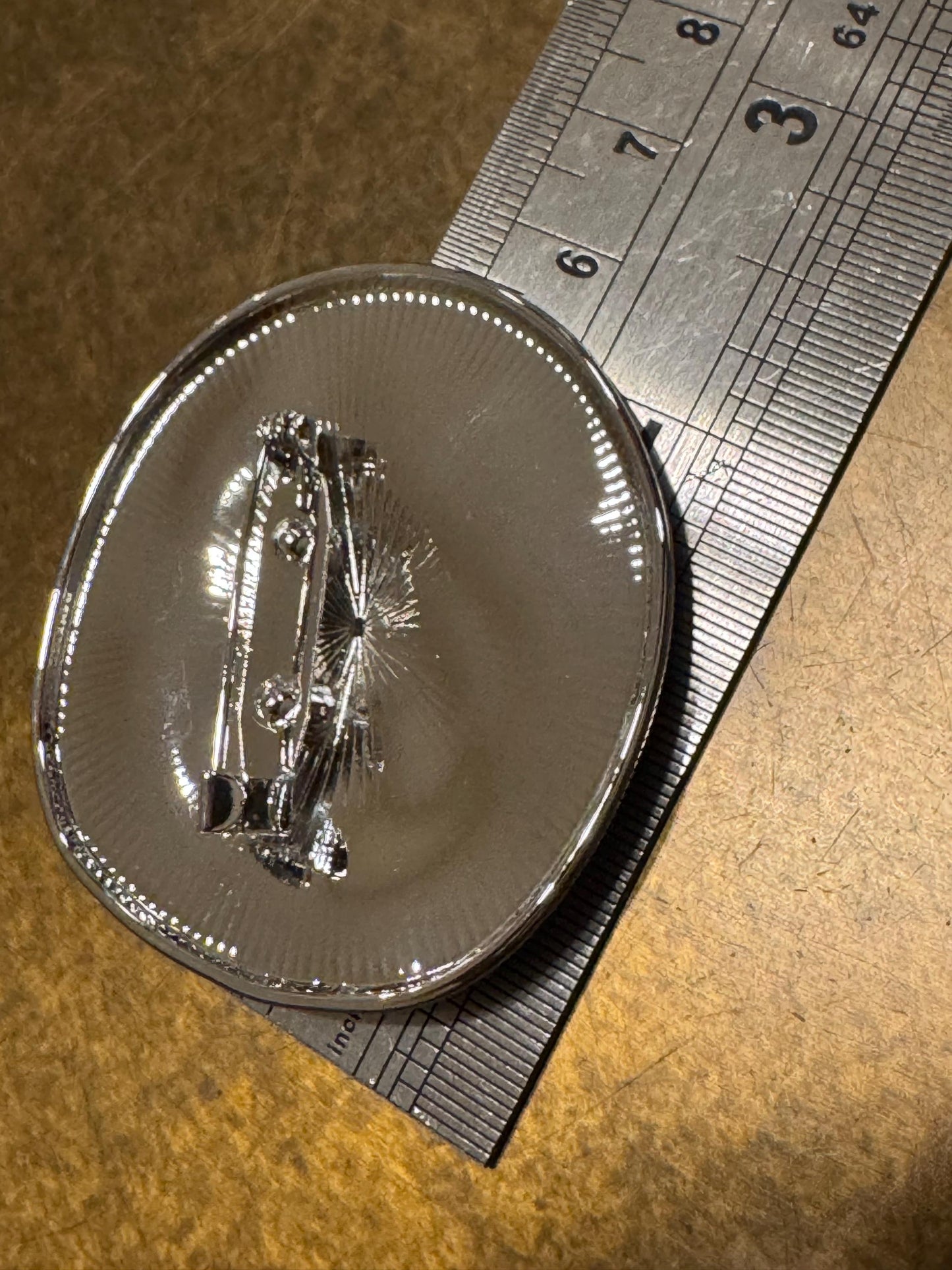 2” Irregular Design Metal Brooch, Brooch, Solid Metal, Accessory,  Unusual, Gift, FAN Design, Brooches, Festival, Gift, Gold, Silver