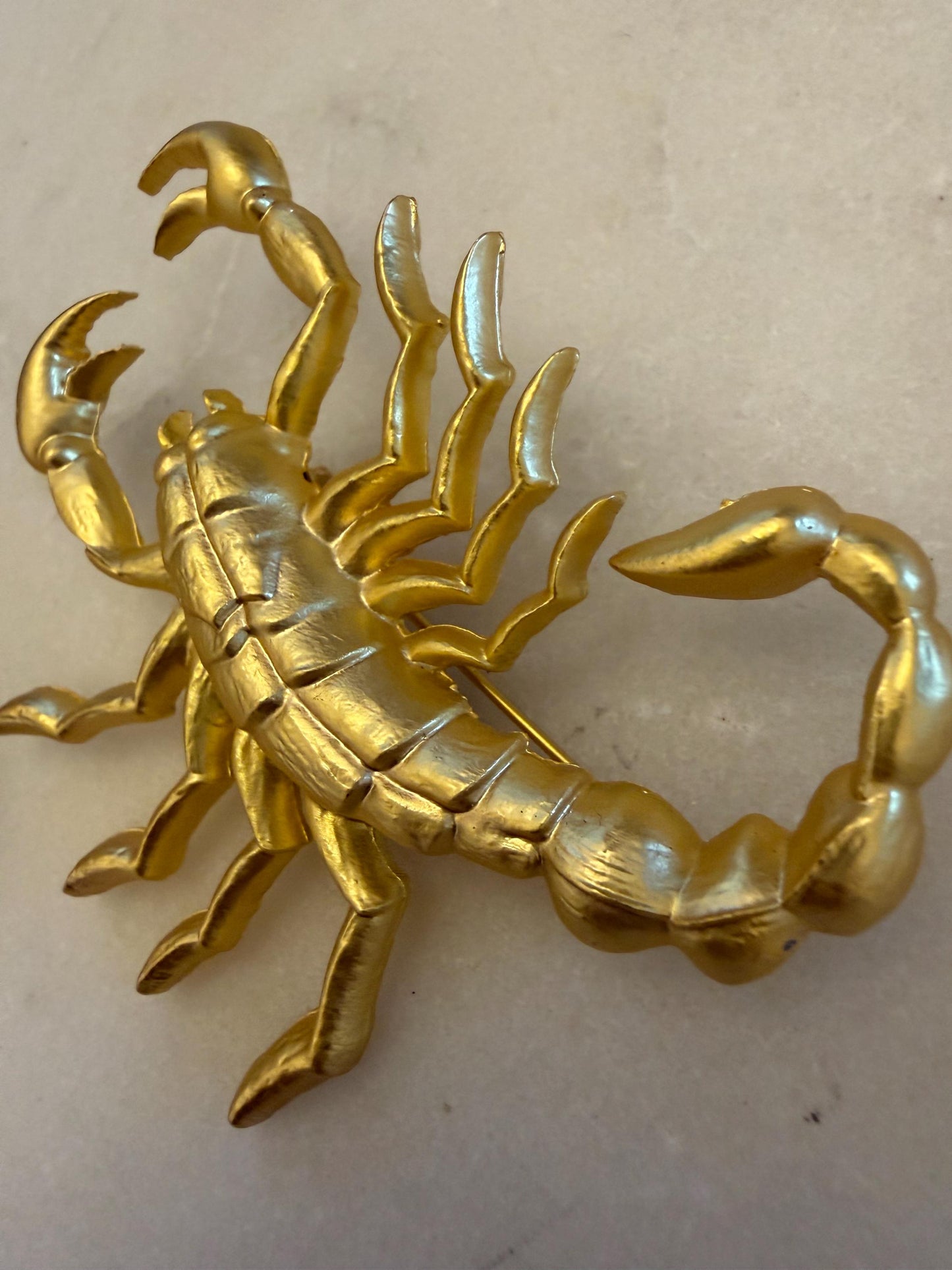 Brooch, Pin on Gold, Elegant Brooch, Gold Brooch, Scorpion, Crab, Brooch