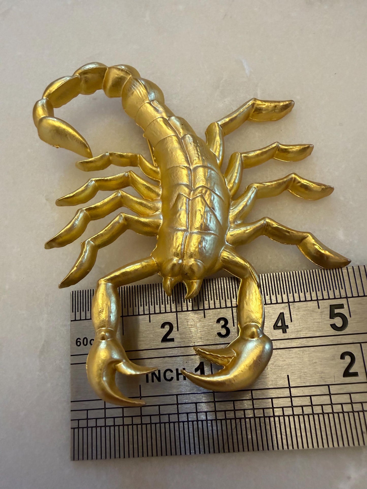 Brooch, Pin on Gold, Elegant Brooch, Gold Brooch, Scorpion, Crab, Brooch