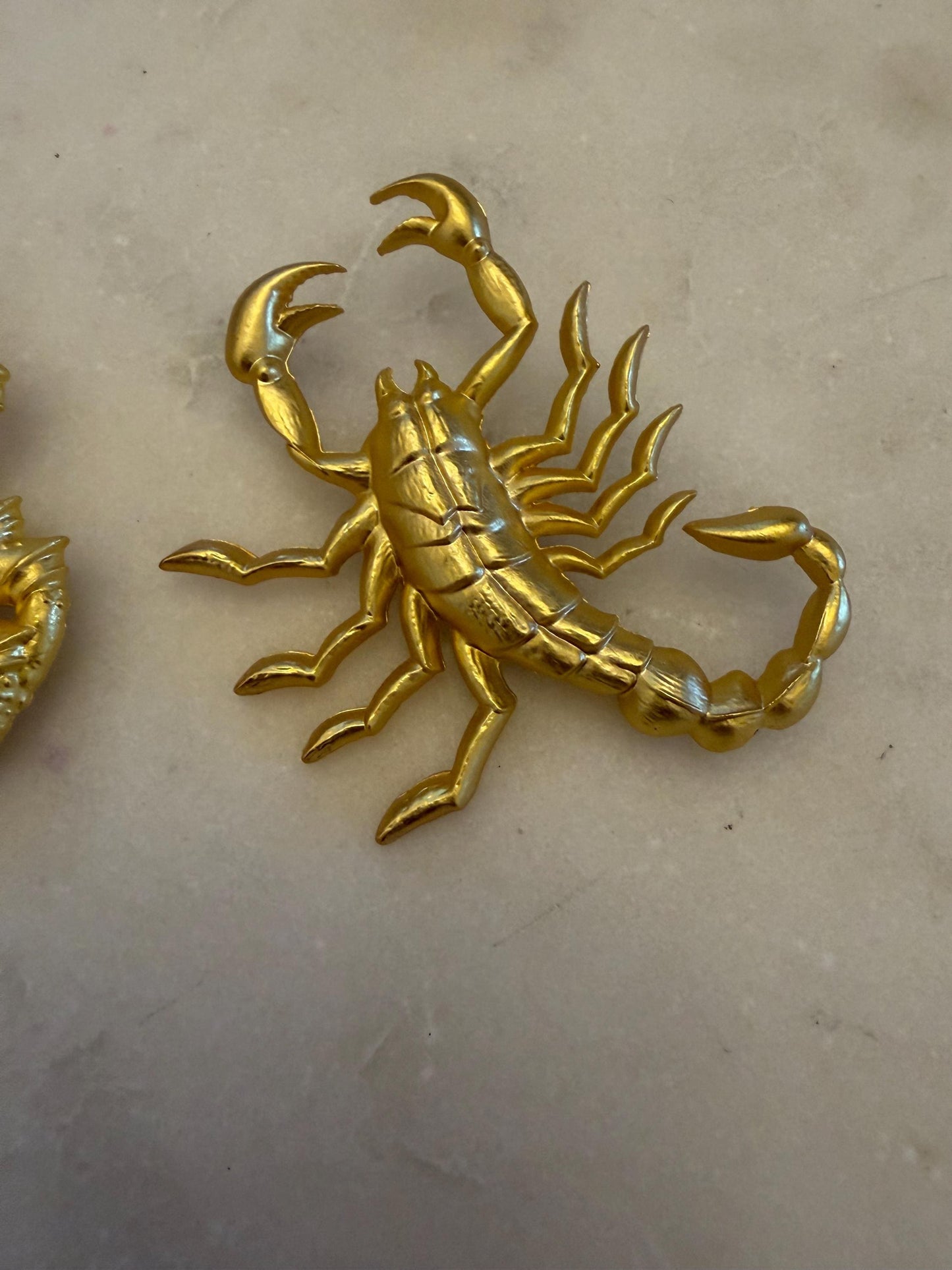 Brooch, Pin on Gold, Elegant Brooch, Gold Brooch, Scorpion, Crab, Brooch