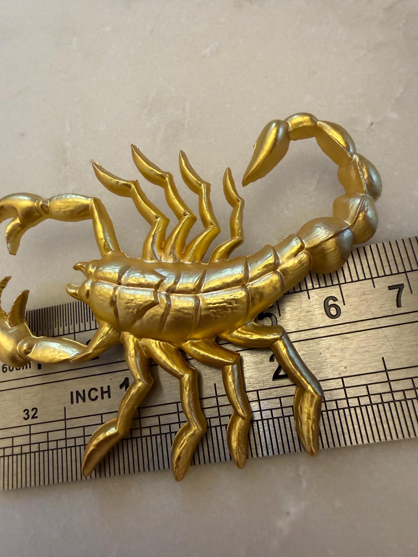 Brooch, Pin on Gold, Elegant Brooch, Gold Brooch, Scorpion, Crab, Brooch