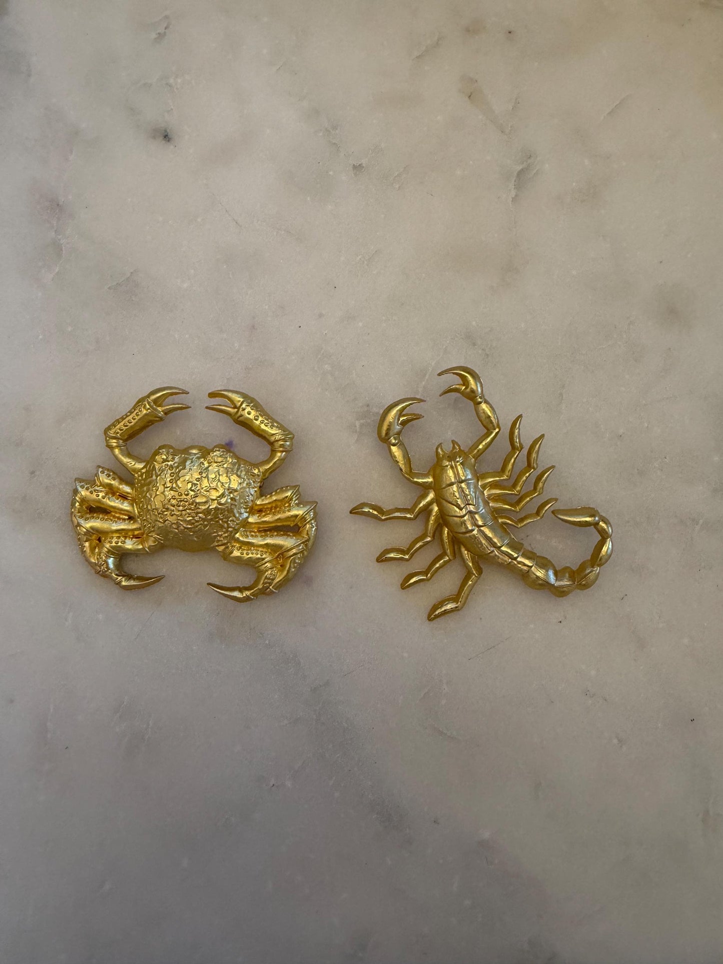 Brooch, Pin on Gold, Elegant Brooch, Gold Brooch, Scorpion, Crab, Brooch