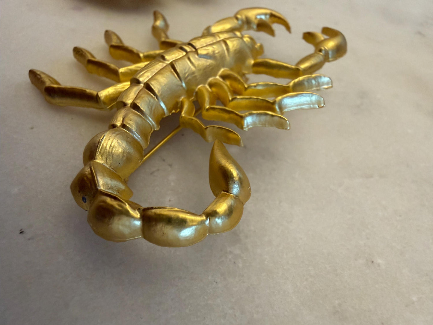 Brooch, Pin on Gold, Elegant Brooch, Gold Brooch, Scorpion, Crab, Brooch