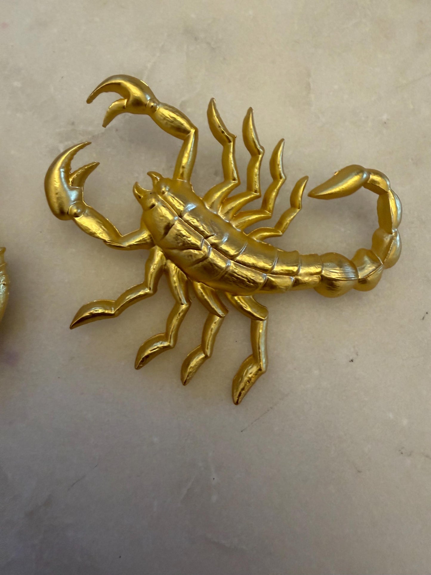 Brooch, Pin on Gold, Elegant Brooch, Gold Brooch, Scorpion, Crab, Brooch