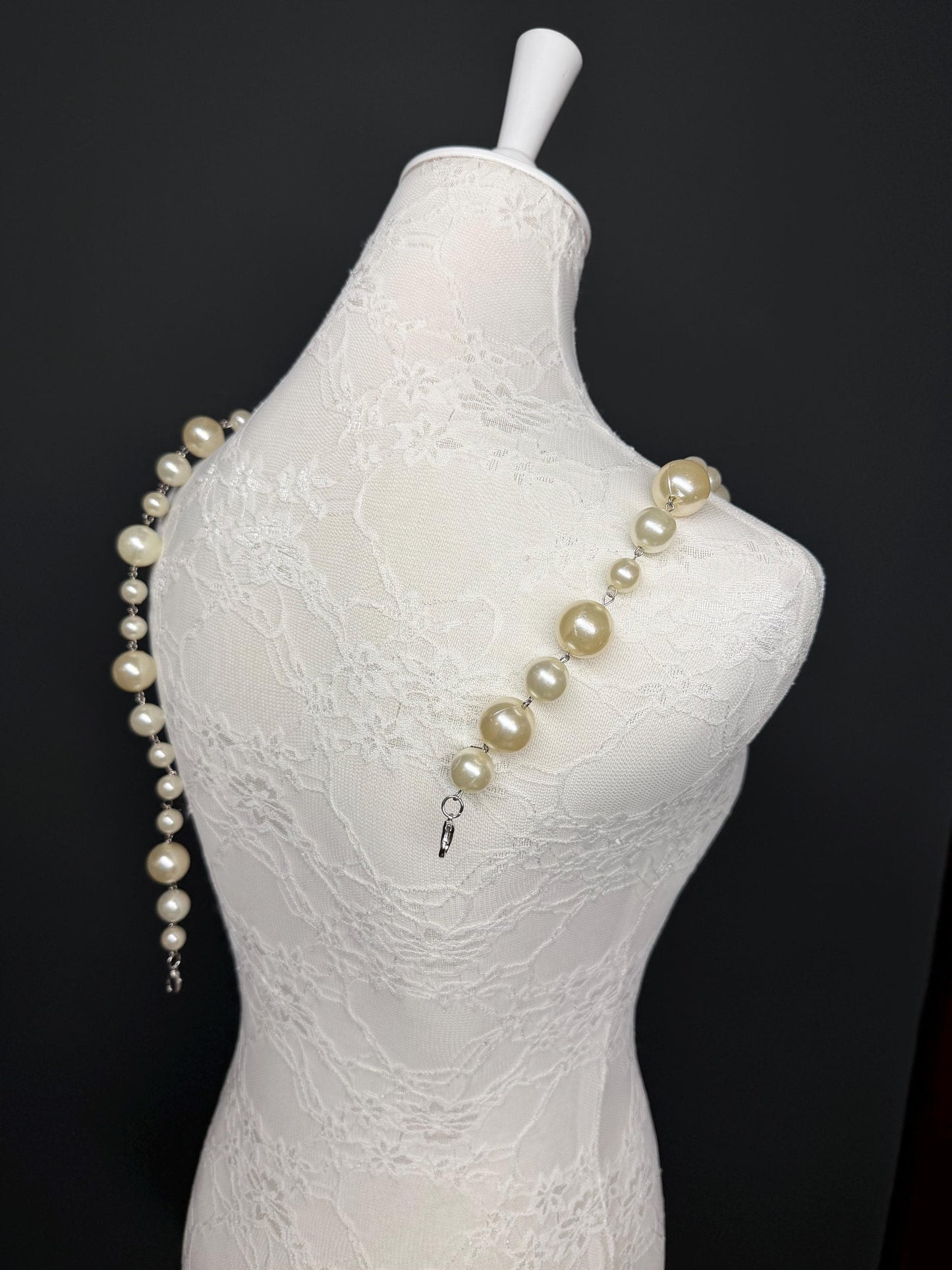 Pearl Strap, Pearl Shoulder Strap, Quality Pearls, 100+ sizes Smooth Pearls, Pearl Bra Straps