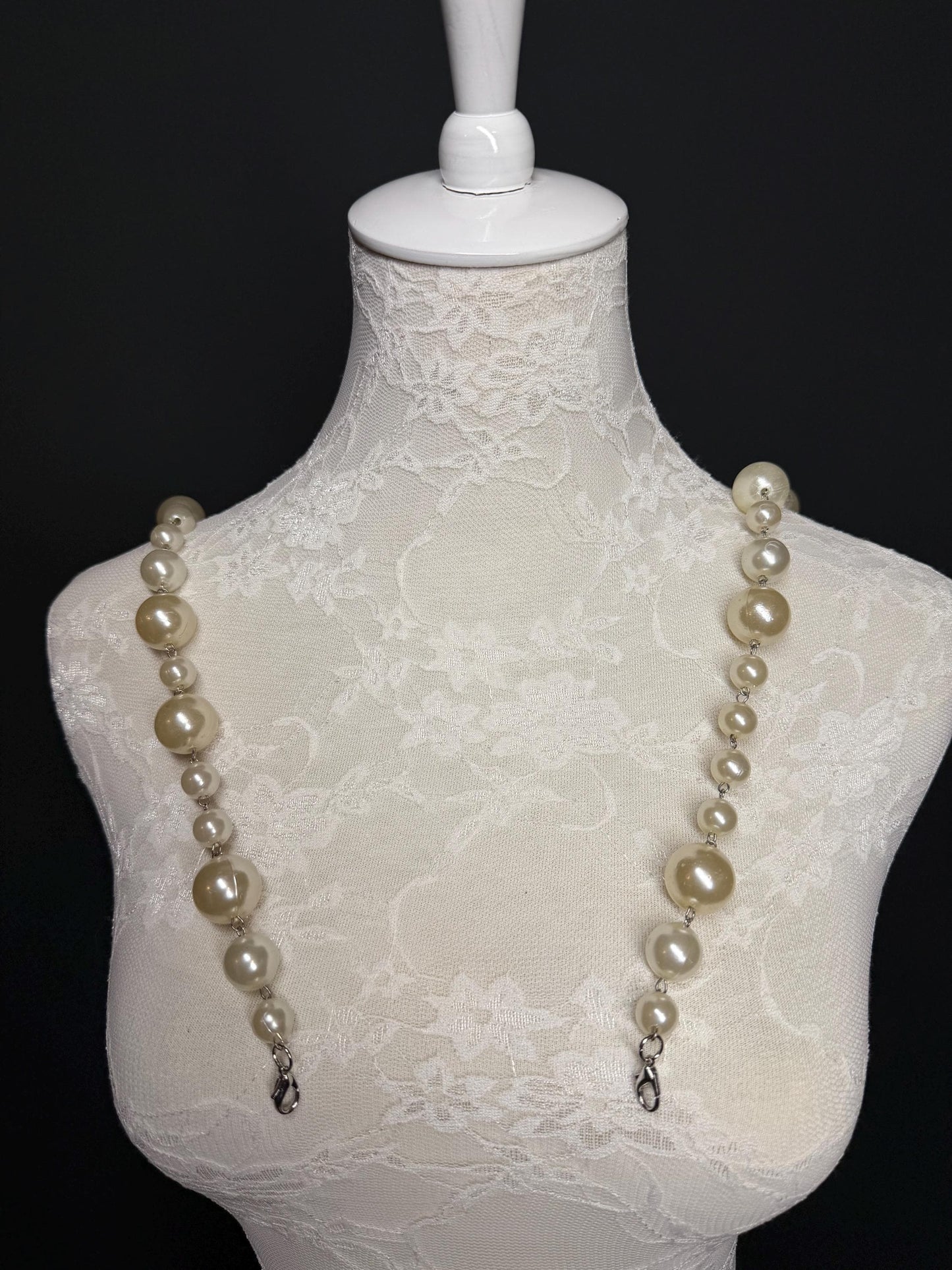 Pearl Strap, Pearl Shoulder Strap, Quality Pearls, 100+ sizes Smooth Pearls, Pearl Bra Straps