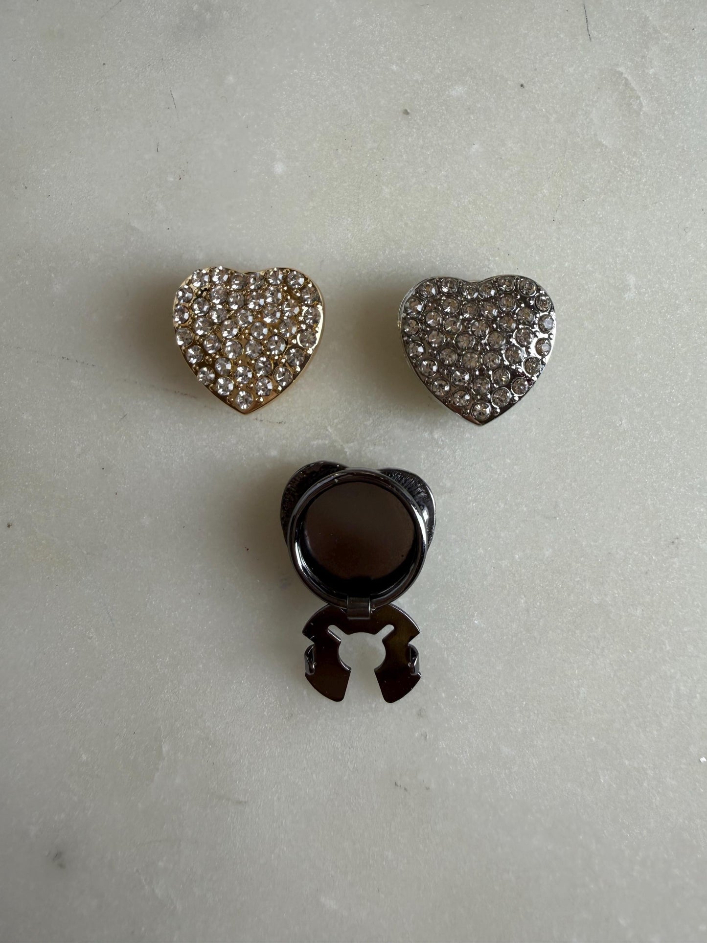 Heart Jewel Button Covers for Shirts (Fits up to 18L), Bridal & Wedding Shirt Accessories