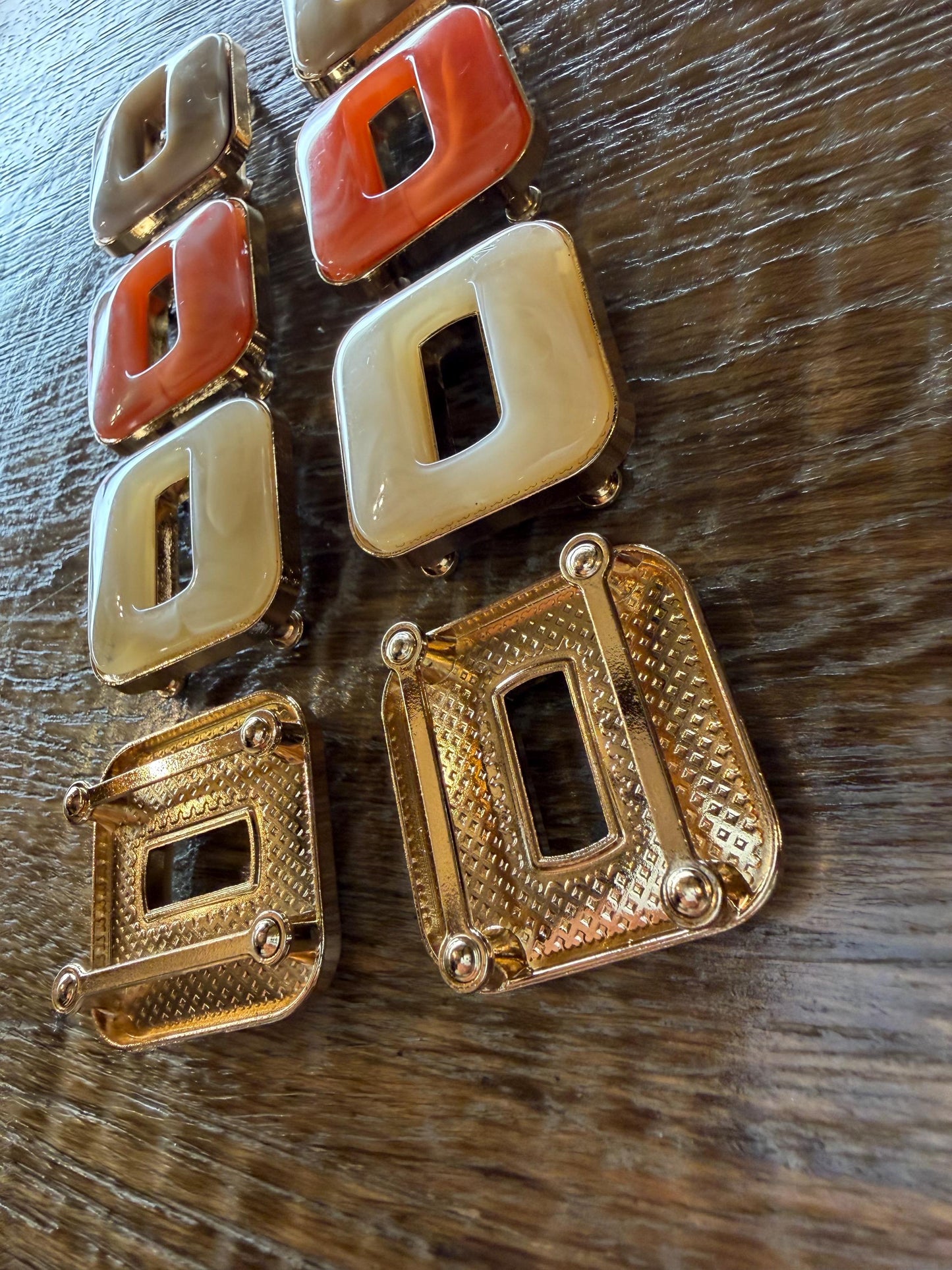Gold Square Buckle, Fashion Swimwear, Clothing, Crafts (3.5cm)