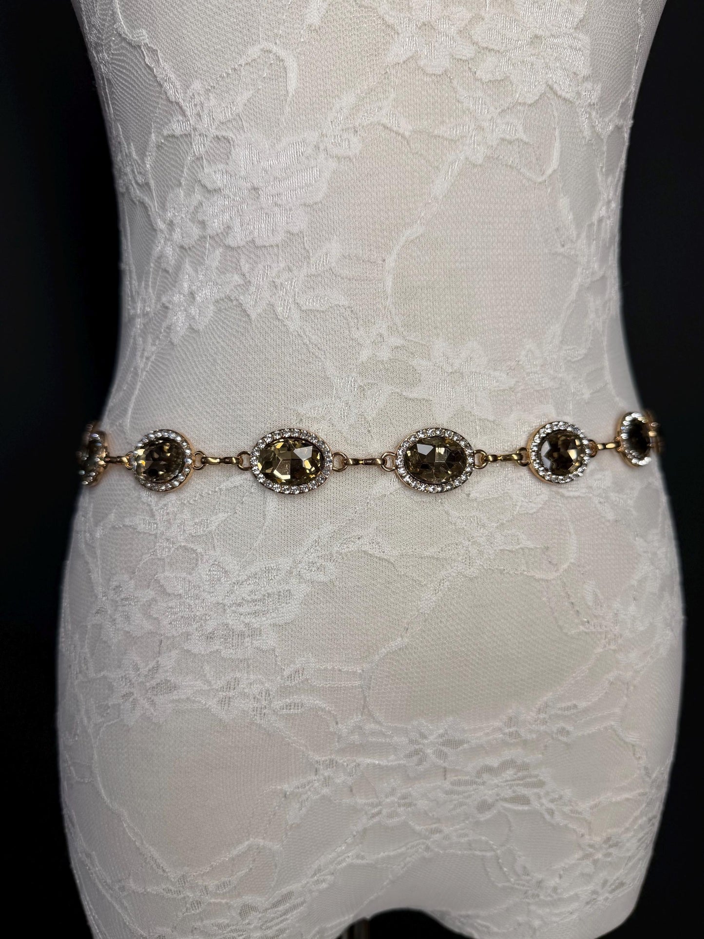 X-Long Belt, Jewel Rhinestone Belt, Chain Belt, Vintage Style Belt, Diamante Belt, Fashion Belt, Gift, Quality Belt, Elegant, Swimwear Belt