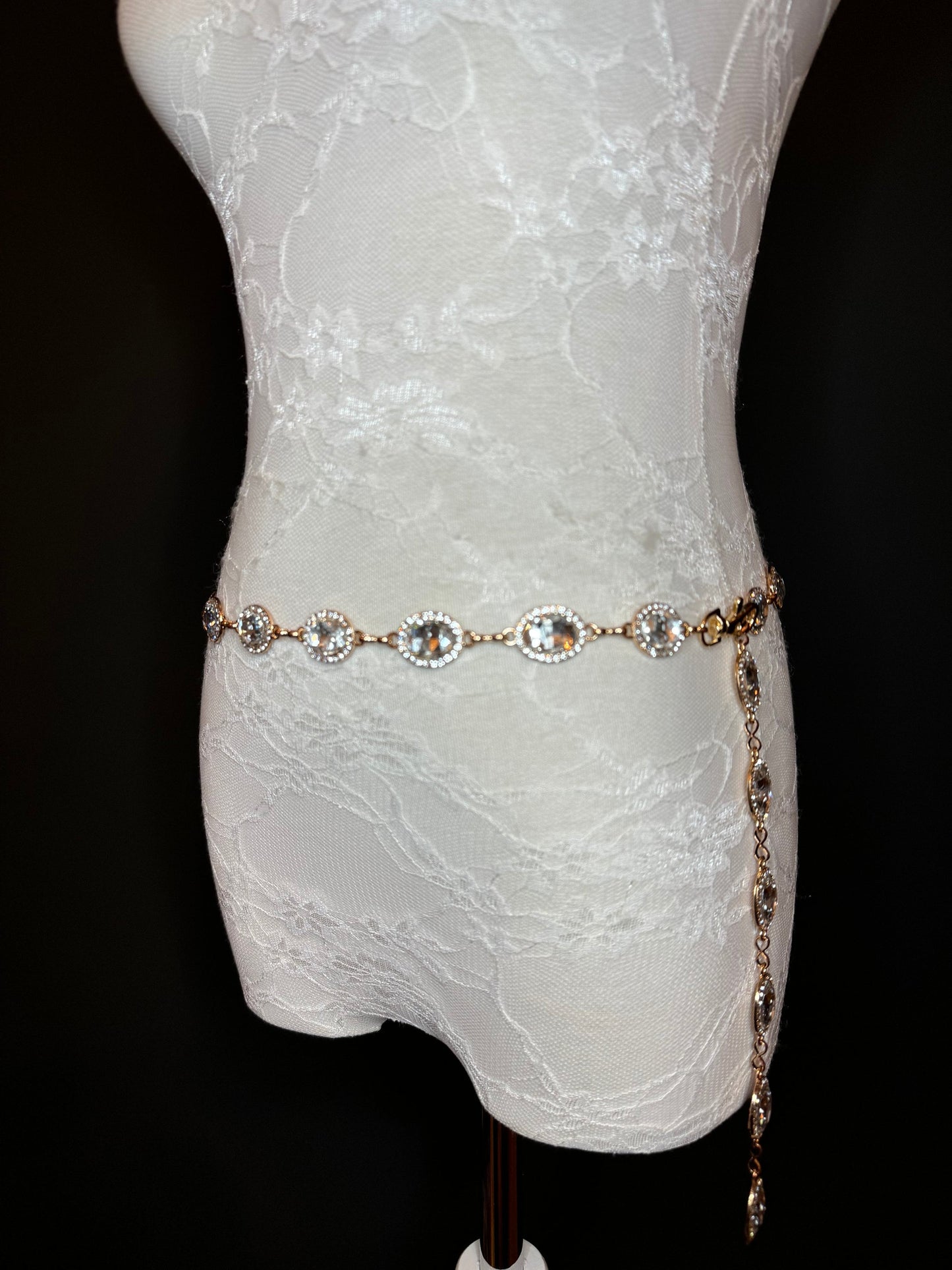X-Long Belt, Jewel Rhinestone Belt, Chain Belt, Vintage Style Belt, Diamante Belt, Fashion Belt, Gift, Quality Belt, Elegant, Swimwear Belt