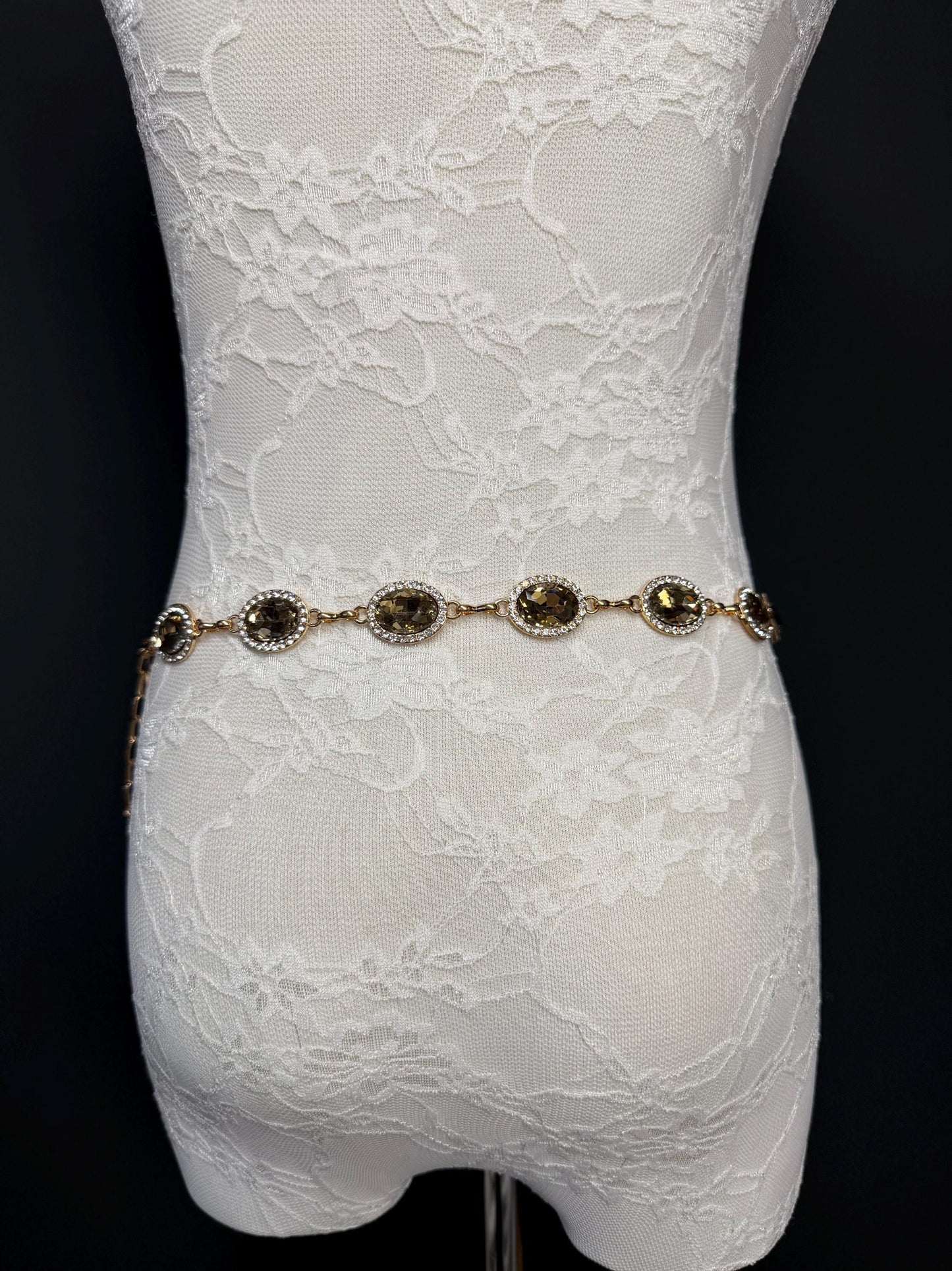 X-Long Belt, Jewel Rhinestone Belt, Chain Belt, Vintage Style Belt, Diamante Belt, Fashion Belt, Gift, Quality Belt, Elegant, Swimwear Belt