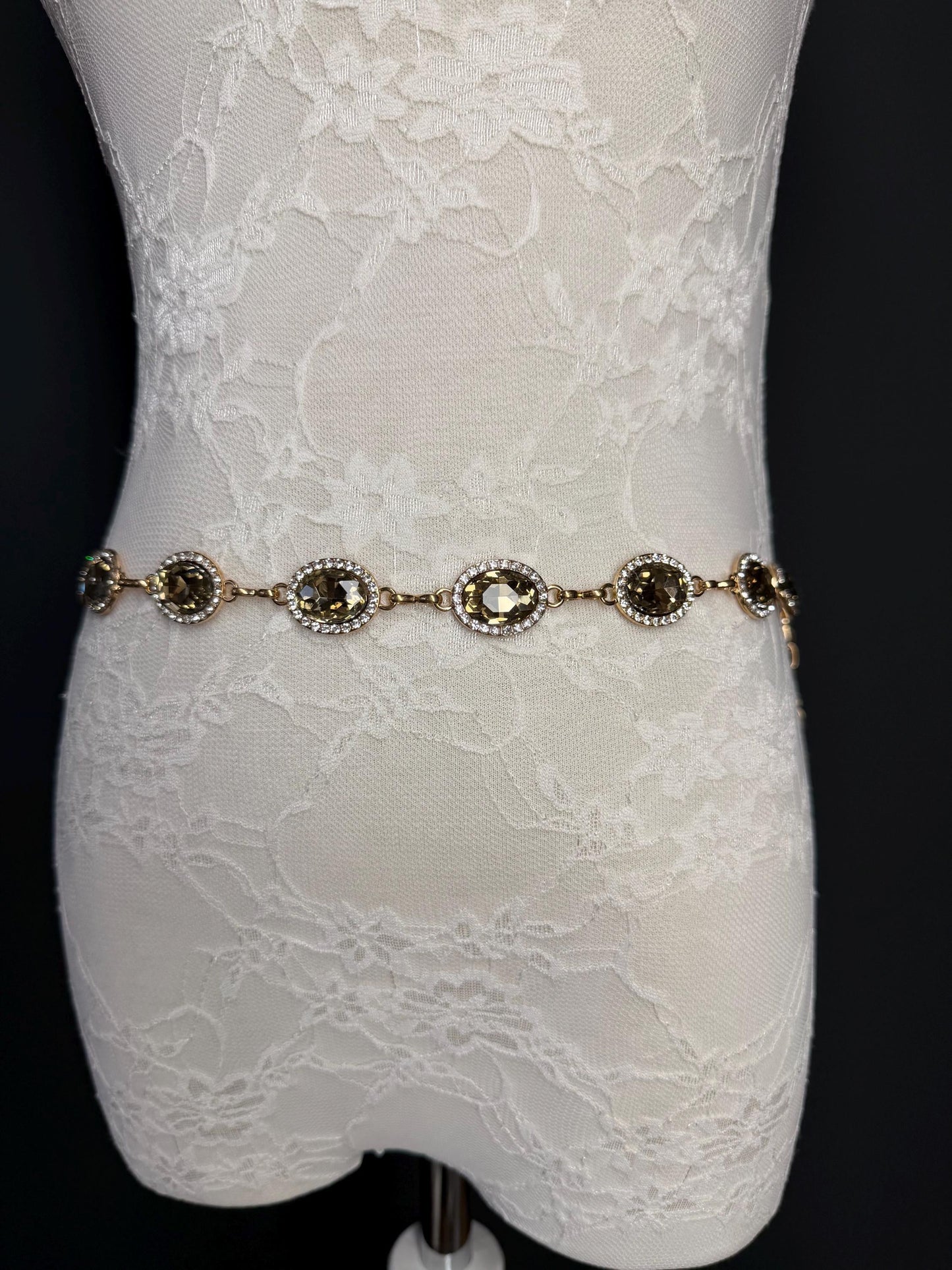 X-Long Belt, Jewel Rhinestone Belt, Chain Belt, Vintage Style Belt, Diamante Belt, Fashion Belt, Gift, Quality Belt, Elegant, Swimwear Belt