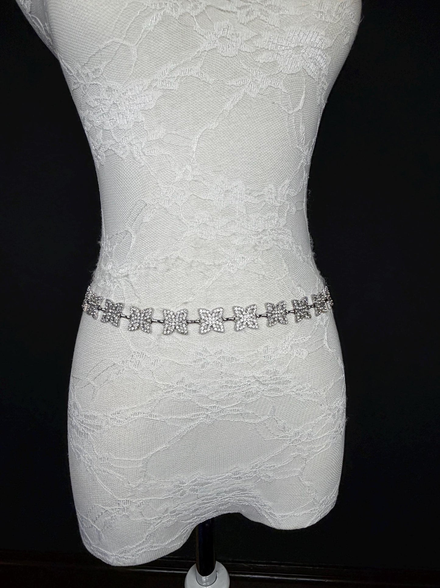 X-long Belt, Silver Rhinestone Belt, Bridal, Fashion, Swimwear, Belt, Silver, Gold, Plus Sizes, Teen Sizes, Handmade, 18”-60”, Weddings