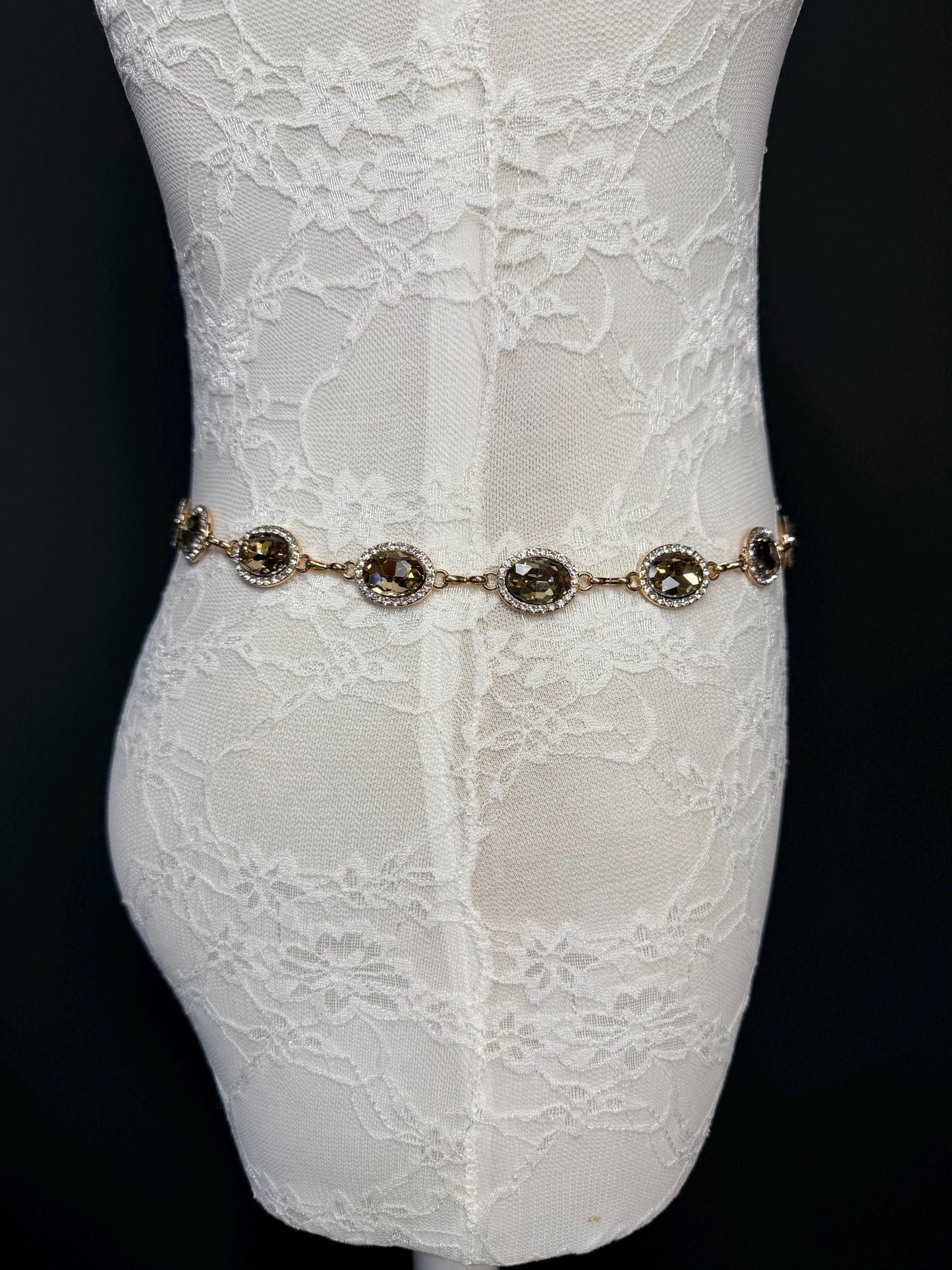 X-Long Belt, Jewel Rhinestone Belt, Chain Belt, Vintage Style Belt, Diamante Belt, Fashion Belt, Gift, Quality Belt, Elegant, Swimwear Belt