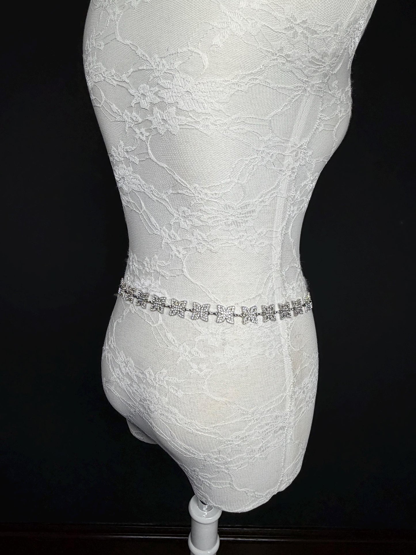 X-long Belt, Silver Rhinestone Belt, Bridal, Fashion, Swimwear, Belt, Silver, Gold, Plus Sizes, Teen Sizes, Handmade, 18”-60”, Weddings