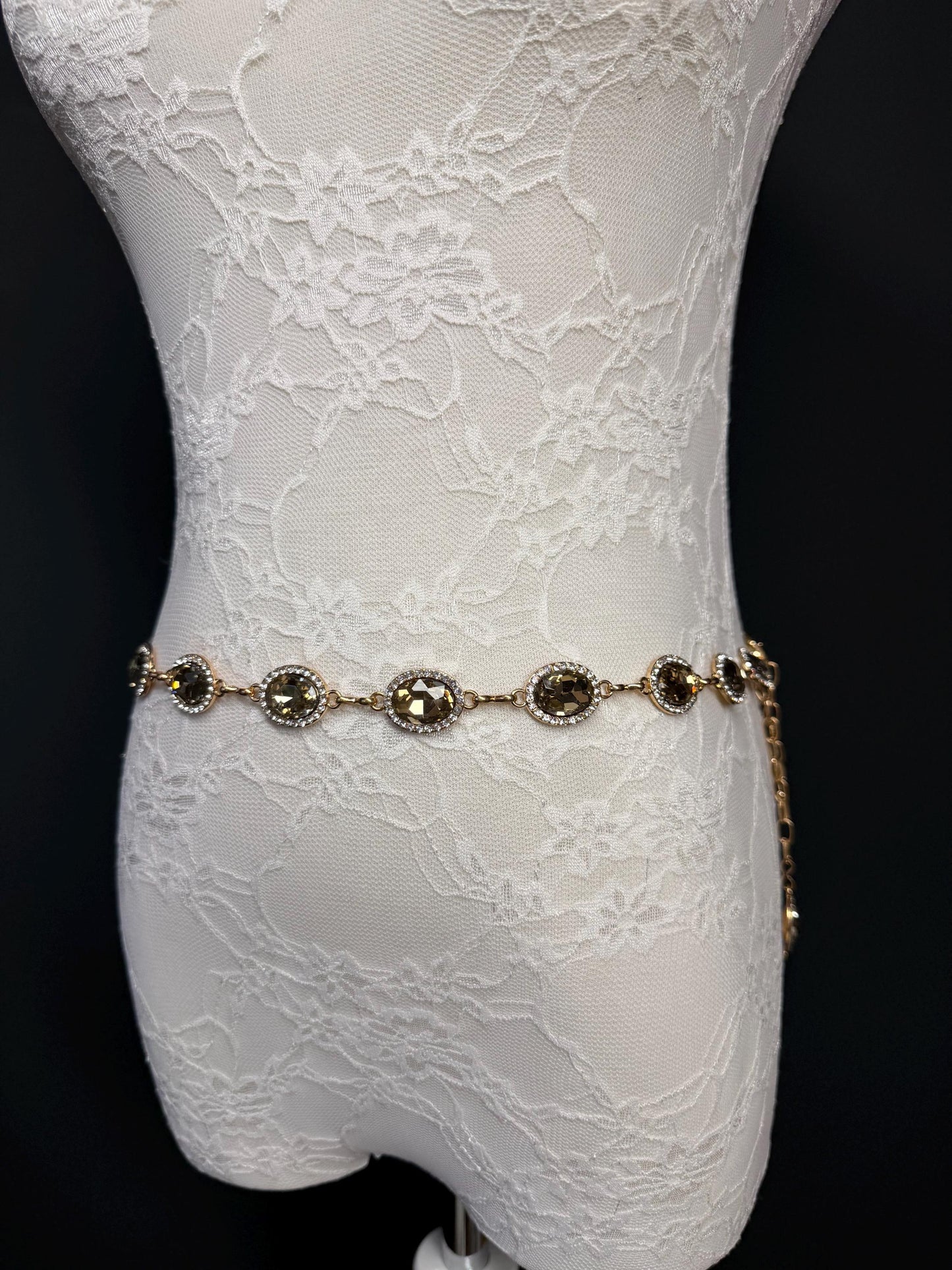 X-Long Belt, Jewel Rhinestone Belt, Chain Belt, Vintage Style Belt, Diamante Belt, Fashion Belt, Gift, Quality Belt, Elegant, Swimwear Belt