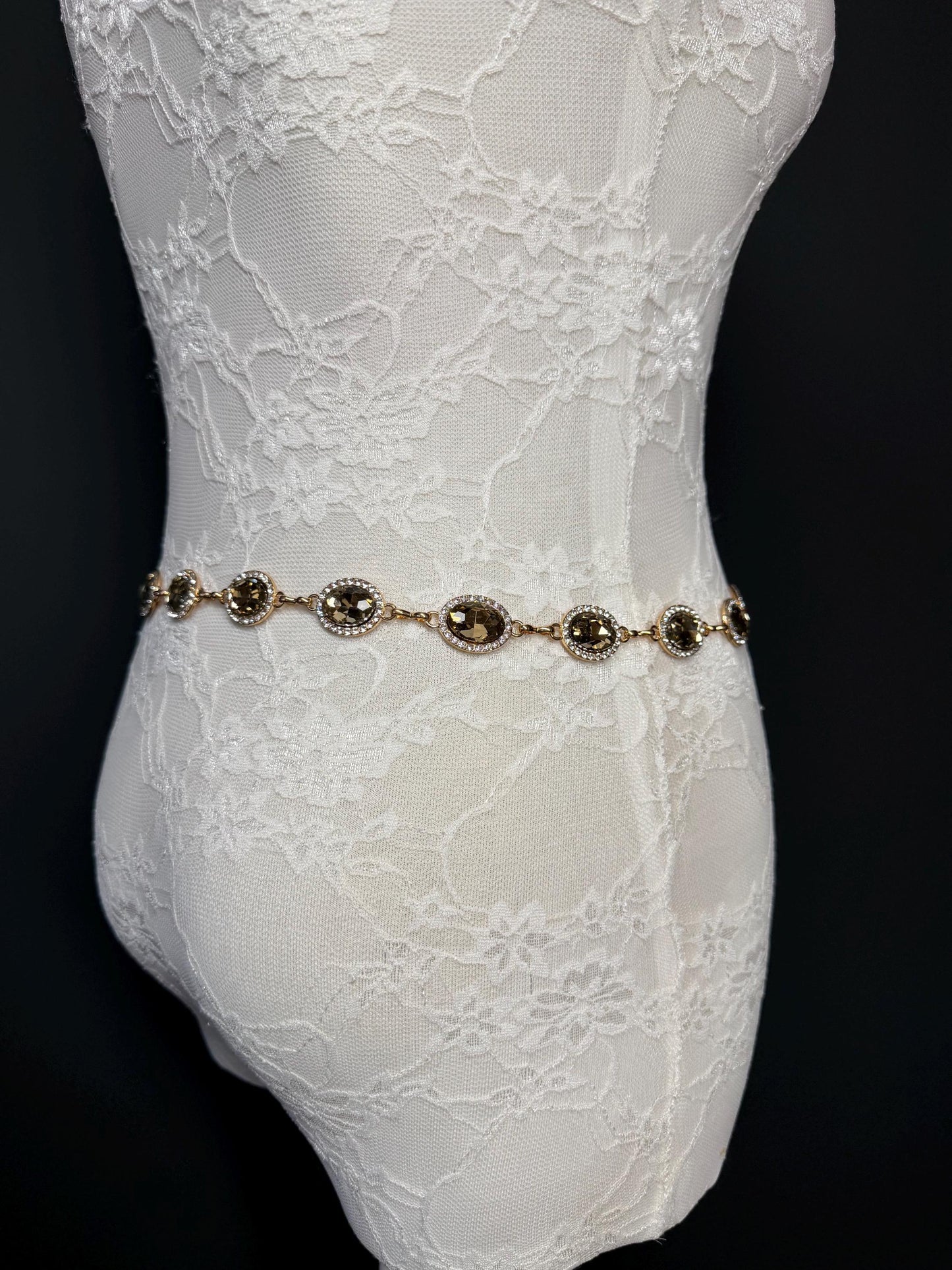 X-Long Belt, Jewel Rhinestone Belt, Chain Belt, Vintage Style Belt, Diamante Belt, Fashion Belt, Gift, Quality Belt, Elegant, Swimwear Belt