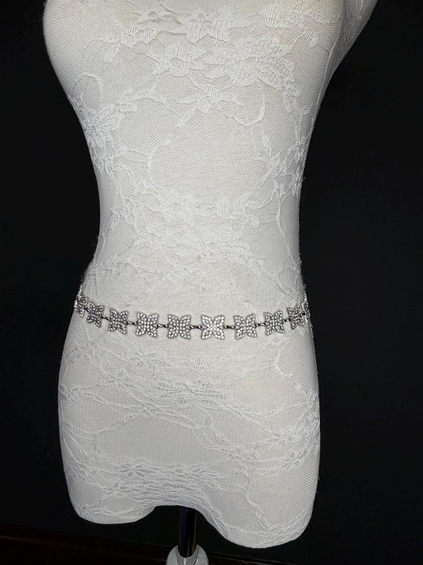X-long Belt, Silver Rhinestone Belt, Bridal, Fashion, Swimwear, Belt, Silver, Gold, Plus Sizes, Teen Sizes, Handmade, 18”-60”, Weddings