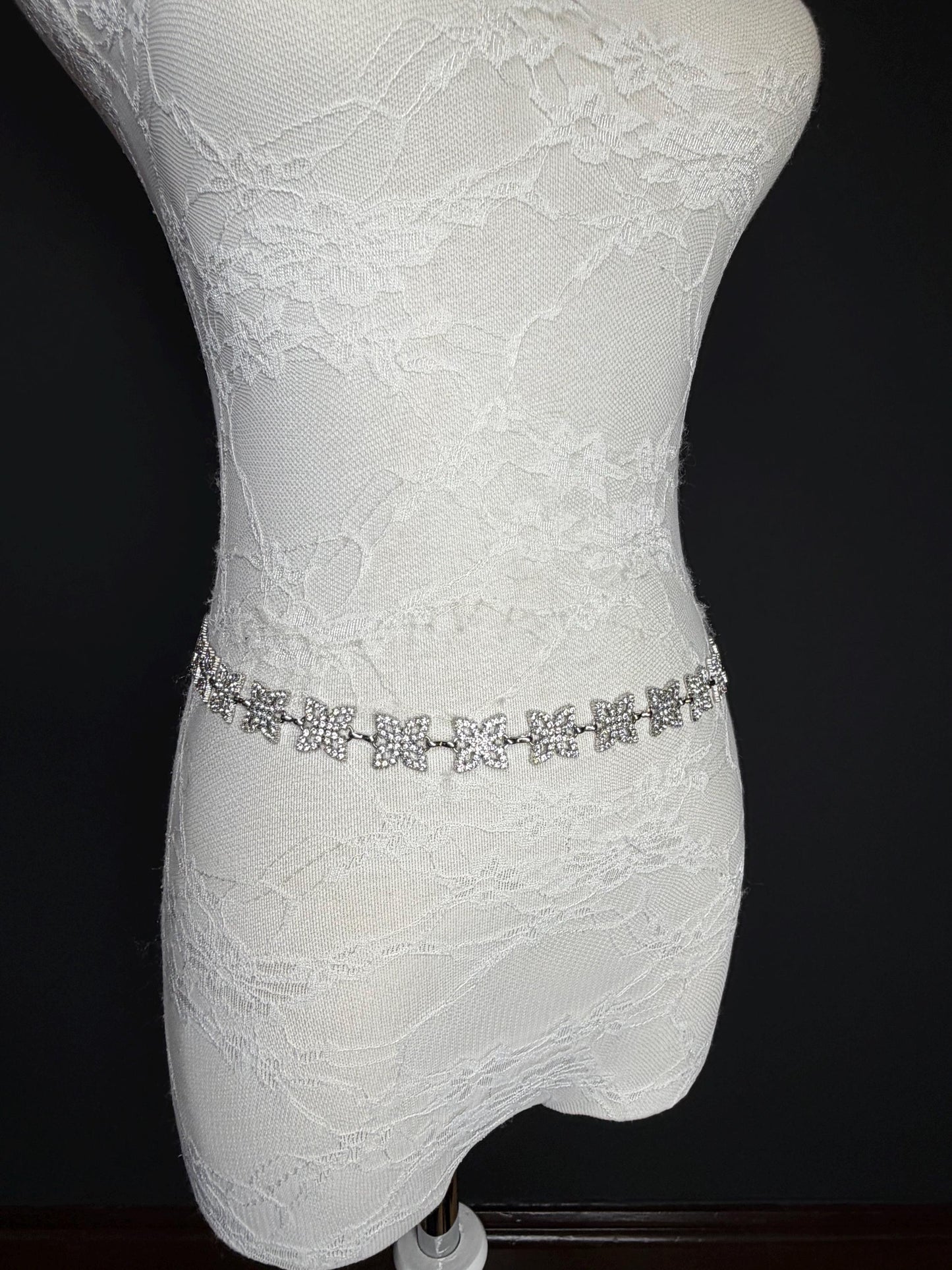 X-long Belt, Silver Rhinestone Belt, Bridal, Fashion, Swimwear, Belt, Silver, Gold, Plus Sizes, Teen Sizes, Handmade, 18”-60”, Weddings