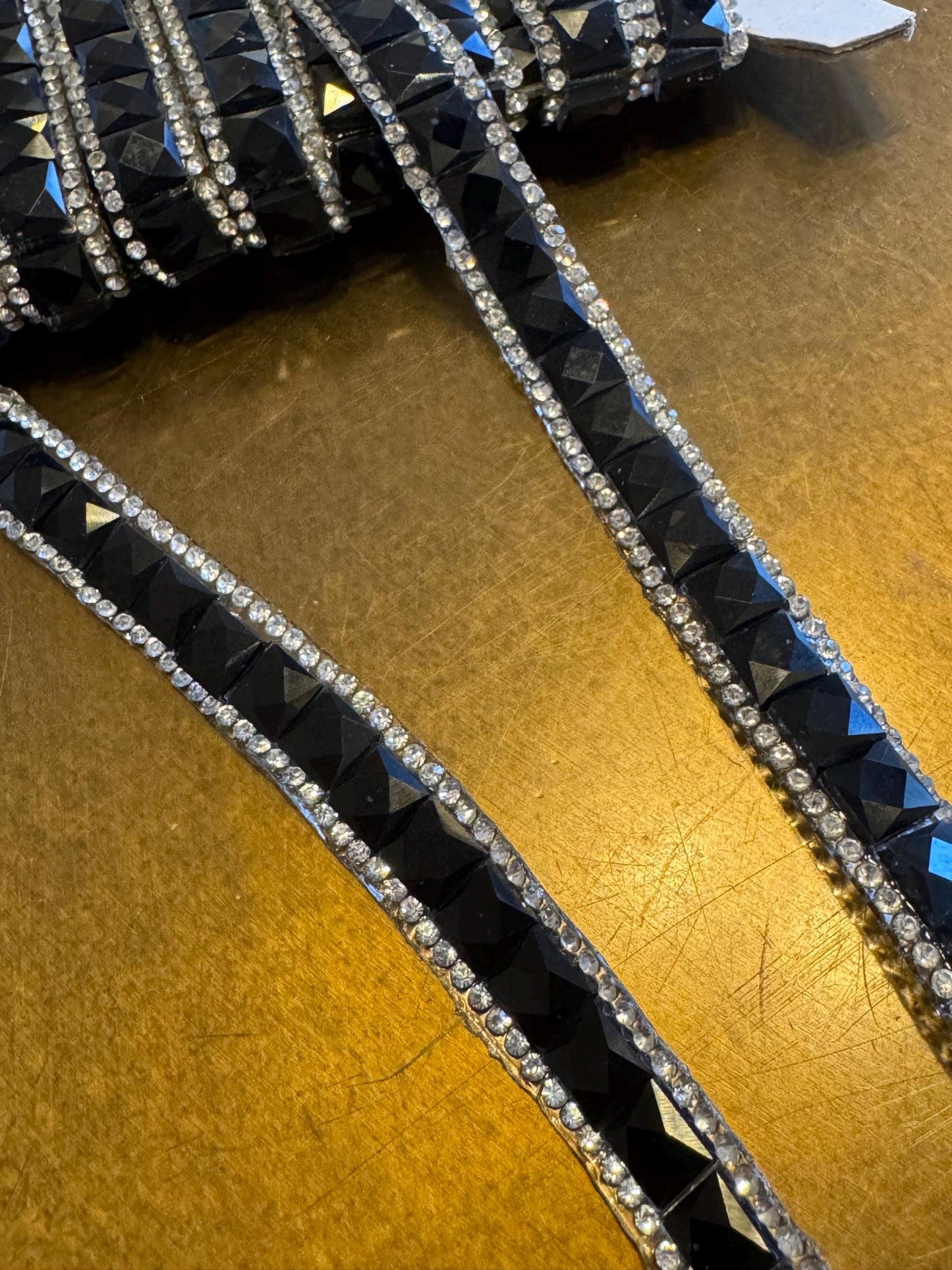 Diamanté Rhinestone Jewel Tape with Glue, Hot Fix Rhinestones with Glue, Easy Iron on Rhinestones, 12mm Wide