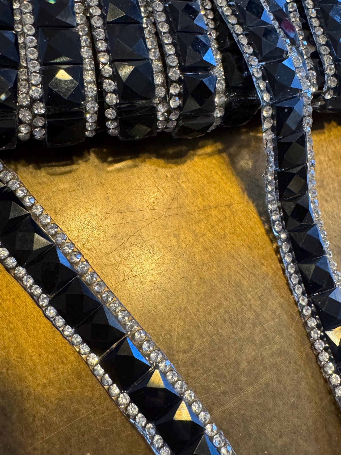 Diamanté Rhinestone Jewel Tape with Glue, Hot Fix Rhinestones with Glue, Easy Iron on Rhinestones, 12mm Wide