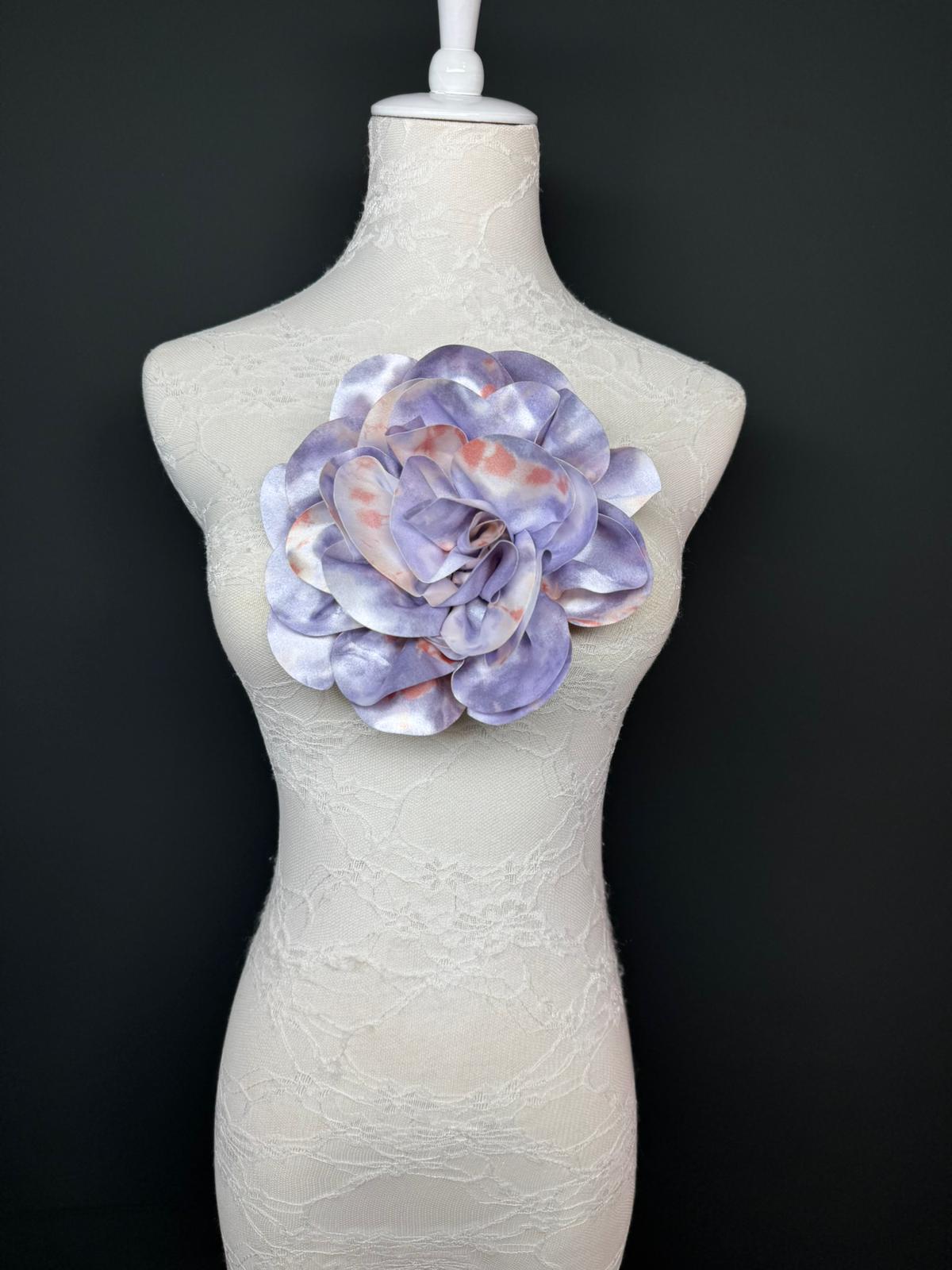 Large Satin Corsage Flower, Handmade 3D Floral Pin, 8", 20cm, 17 Colours