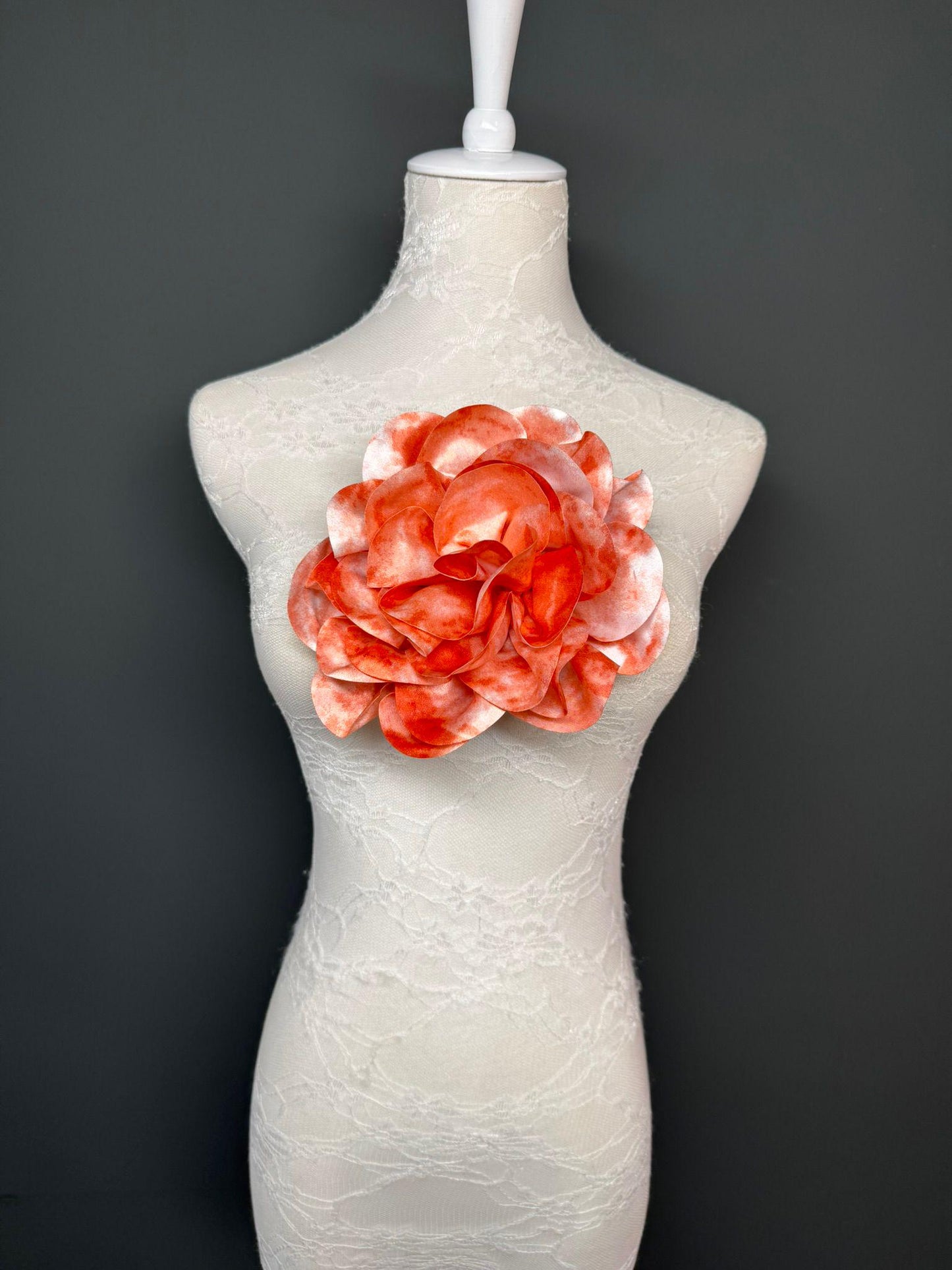 Large 3D Corsage Flower, Luxurious Satin Fabric, 17 Colours, 20cm, 8” Wide, Pin on, Bridal, Dress, Hair, Wedding, Race Day, Mixed colours