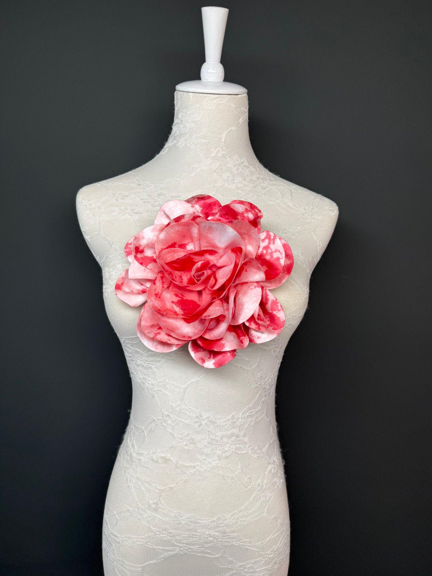 Large 3D Corsage Flower, Luxurious Satin Fabric, 17 Colours, 20cm, 8” Wide, Pin on, Bridal, Dress, Hair, Wedding, Race Day, Mixed colours
