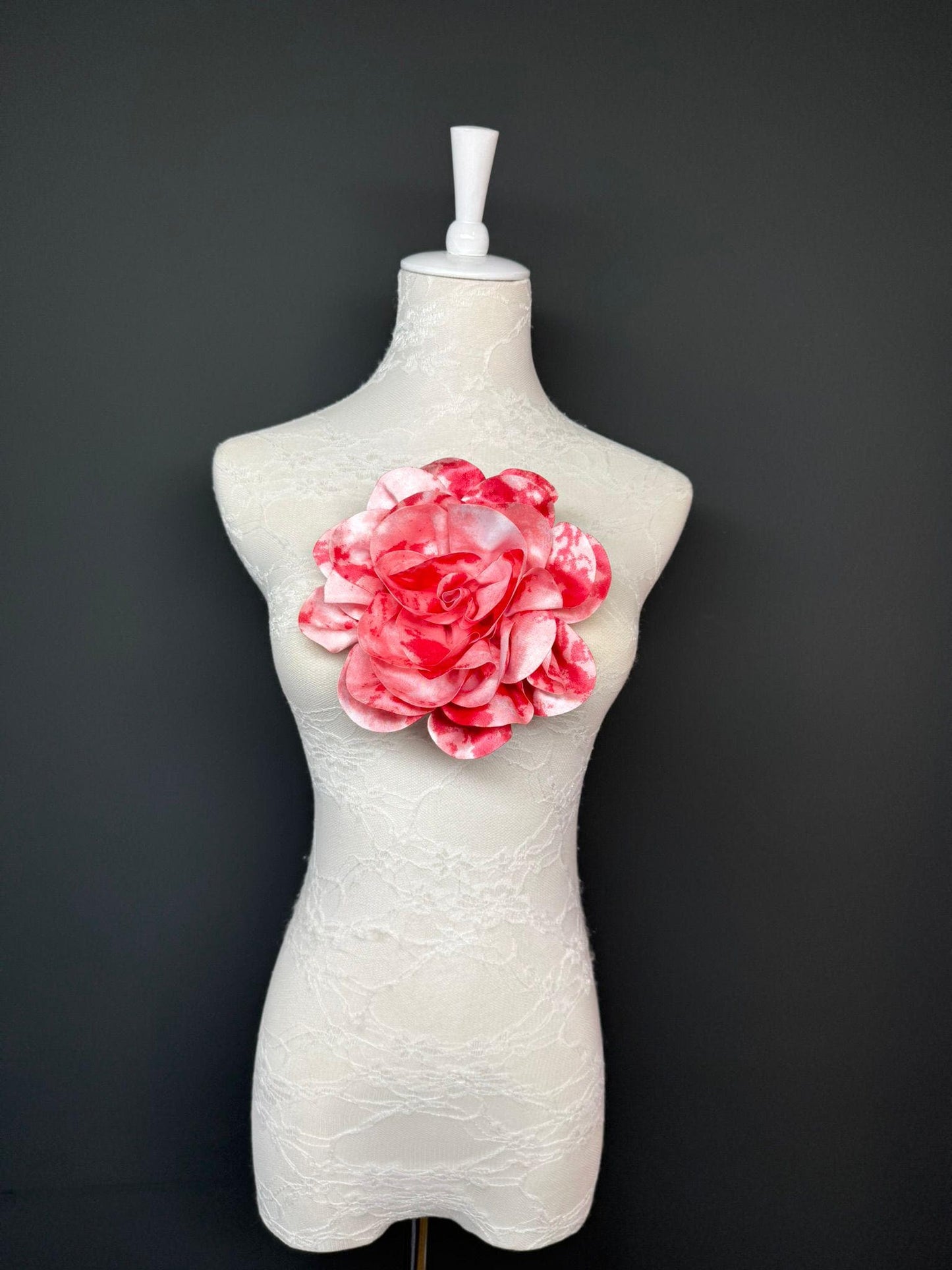 Large 3D Corsage Flower, Luxurious Satin Fabric, 17 Colours, 20cm, 8” Wide, Pin on, Bridal, Dress, Hair, Wedding, Race Day, Mixed colours