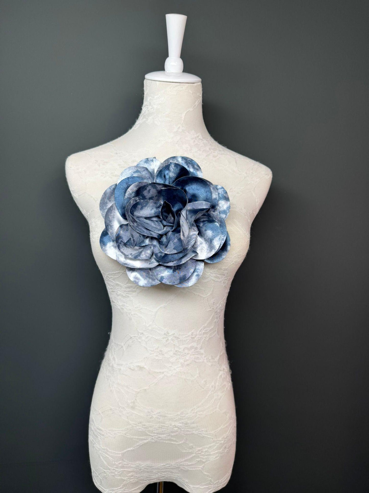 Large 3D Corsage Flower, Luxurious Satin Fabric, 17 Colours, 20cm, 8” Wide, Pin on, Bridal, Dress, Hair, Wedding, Race Day, Mixed colours