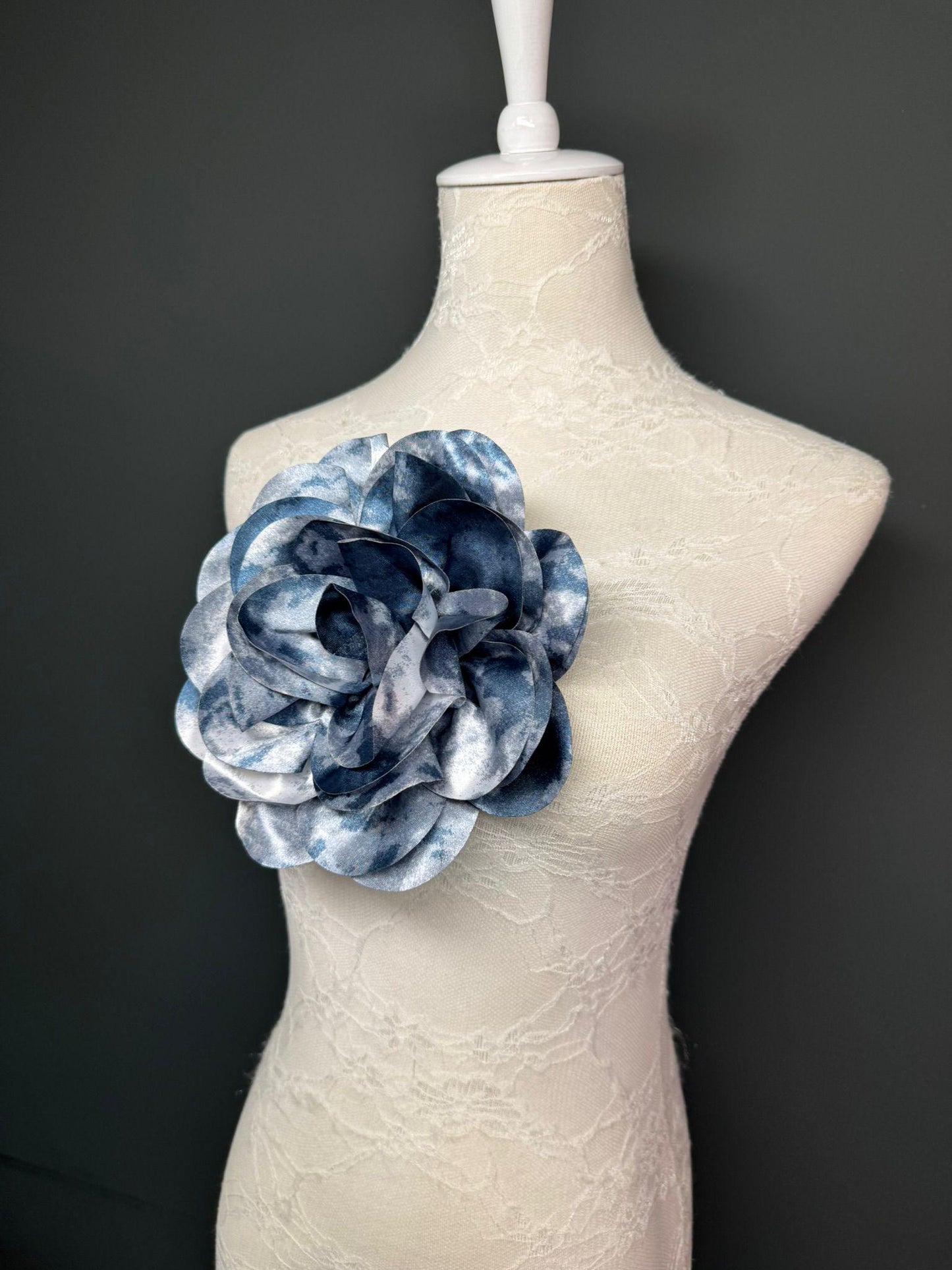 Large 3D Corsage Flower, Luxurious Satin Fabric, 17 Colours, 20cm, 8” Wide, Pin on, Bridal, Dress, Hair, Wedding, Race Day, Mixed colours
