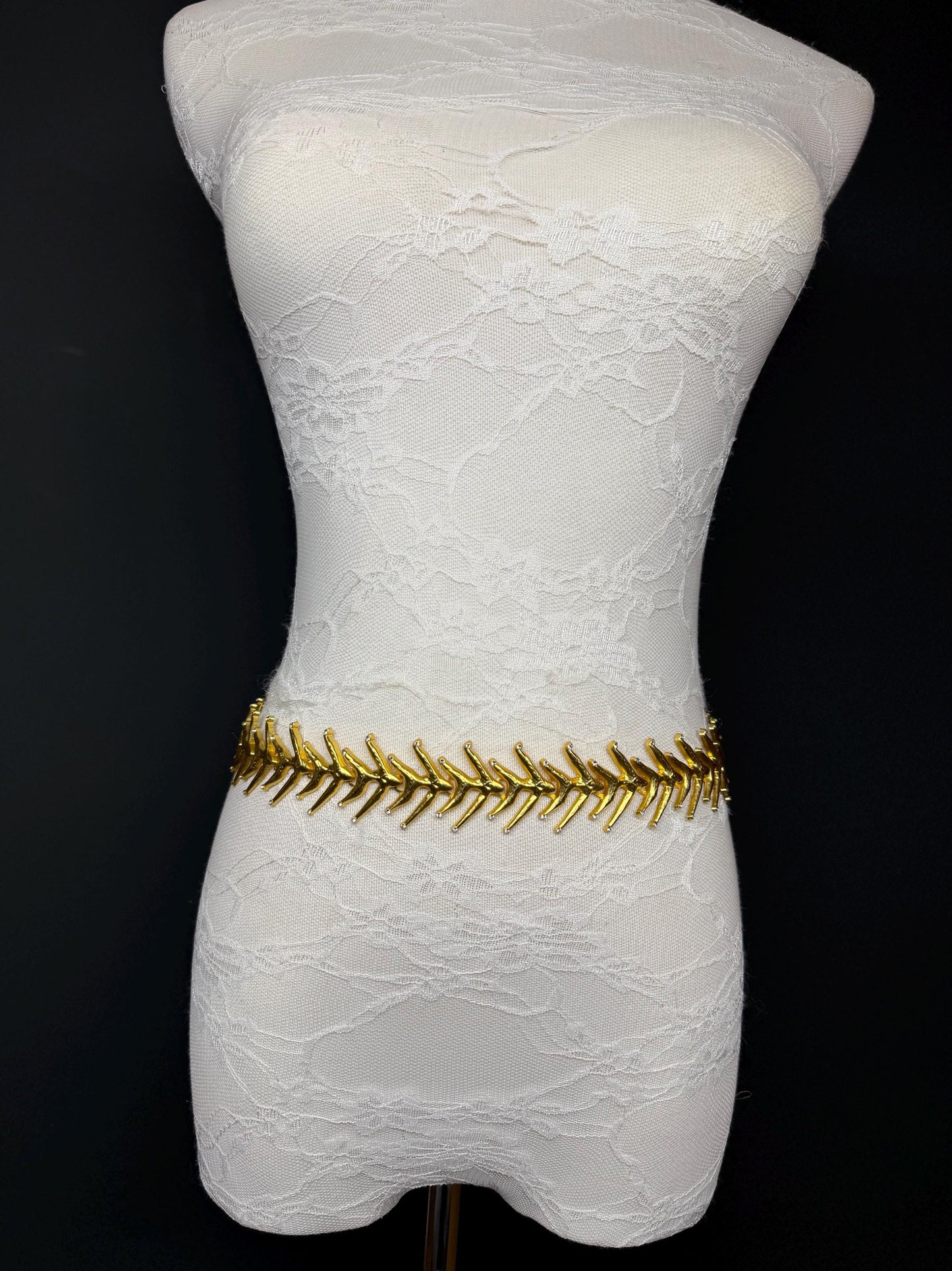 X-long Rhinestone Belt, Gold Metal Belt, Teen Sizes, Size 18”-60”, Fan Design, Fan Collection, Fashion Accessory, Gift, Elegant, Dress Belt