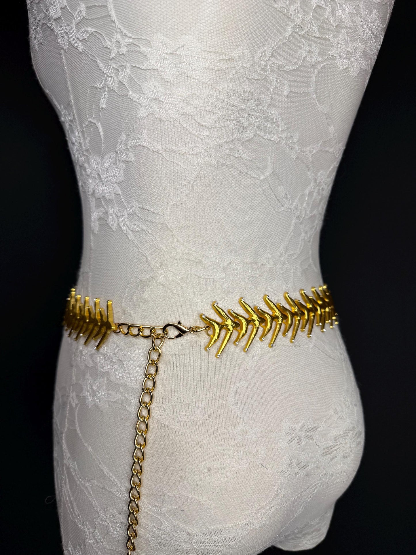 X-long Rhinestone Belt, Gold Metal Belt, Teen Sizes, Size 18”-60”, Fan Design, Fan Collection, Fashion Accessory, Gift, Elegant, Dress Belt