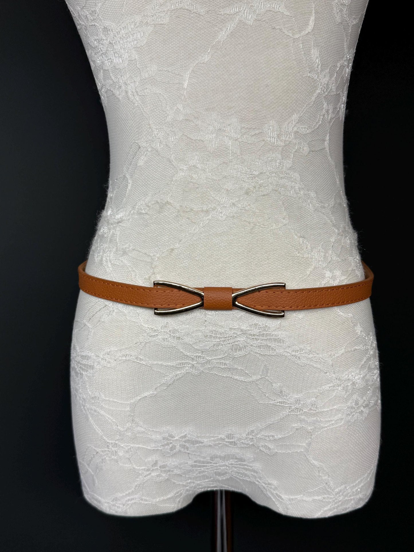 Bow Buckle Belt, Black, Warm Tan Colour, 1/2” Wide Belt, Hand-made, High Quality Belt, Dress Belt, Jeans Belt, Gift, Festival, Bow Design