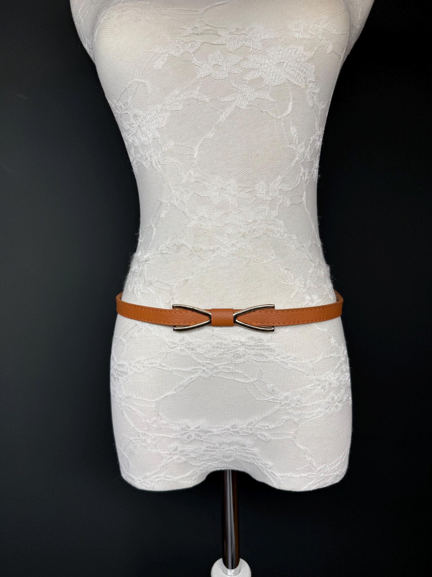 Bow Buckle Belt, Black, Warm Tan Colour, 1/2” Wide Belt, Hand-made, High Quality Belt, Dress Belt, Jeans Belt, Gift, Festival, Bow Design