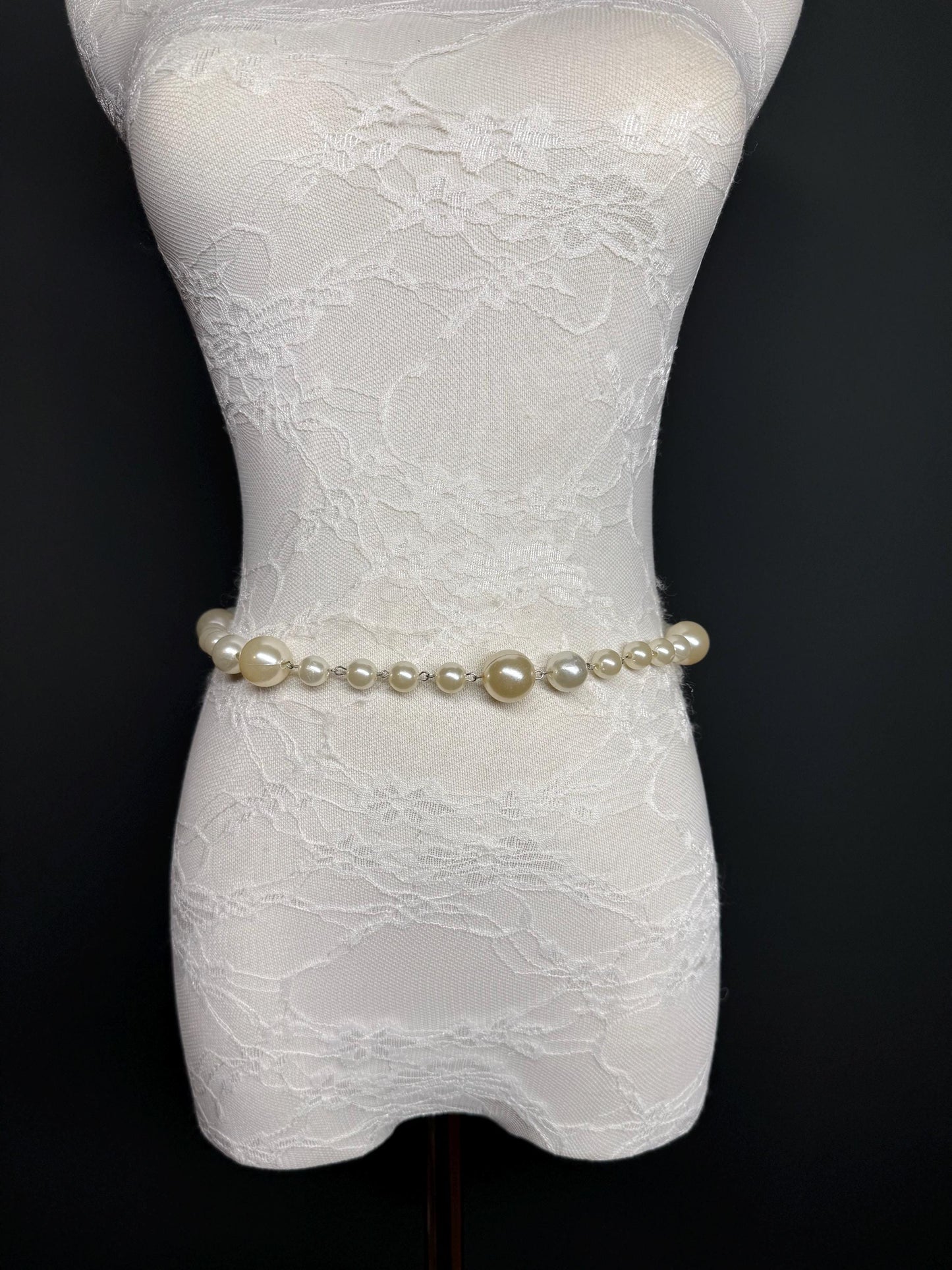 Pearl Belt, Full Length Pearl Belt, UK sizes 18”-60” Cream Pearl Belt, Swimwear, Dresses, Accessory, Fashion, FAN Design, Elegant, Bridal