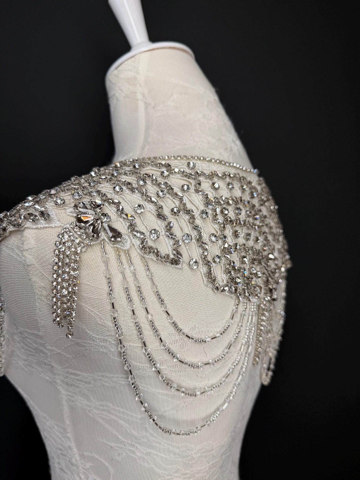 Jewel Shoulder Accessory, Bridal, Elegant, Rhinestone, Beaded shoulder jewellery