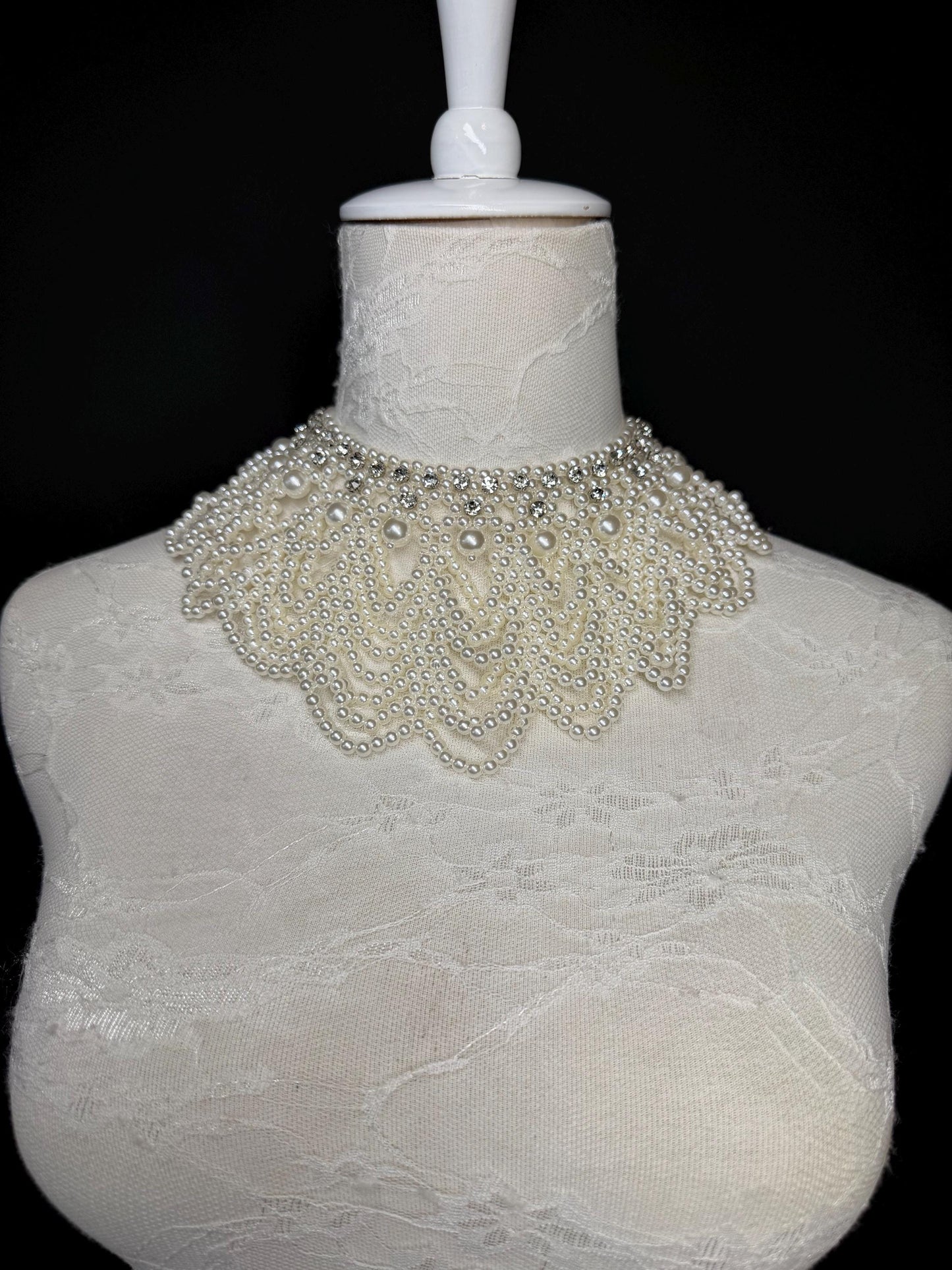 Pearl Jewel Shoulder Accessory, Bridal, Elegant, Rhinestone, Beaded shoulder jewellery