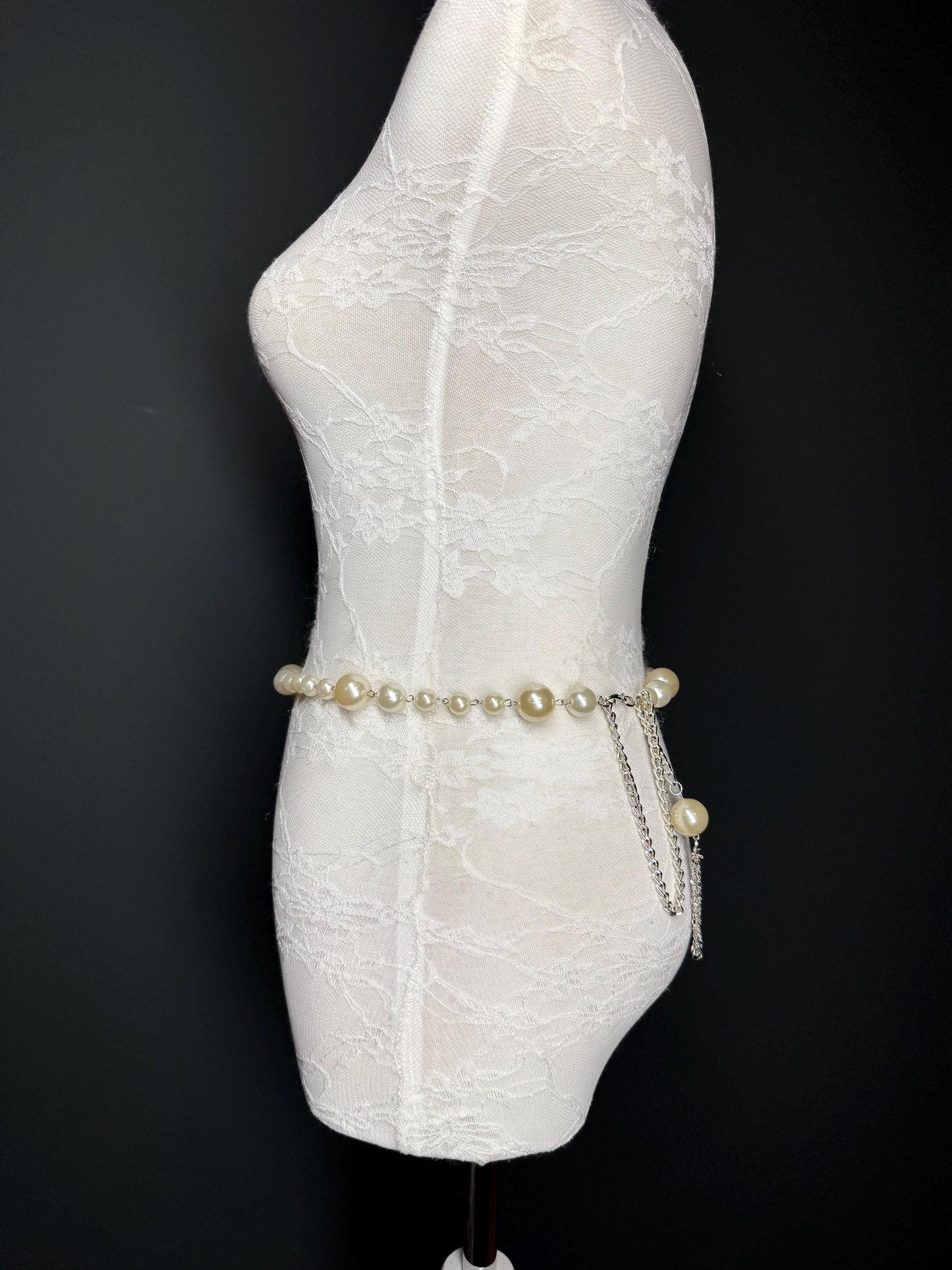 Pearl Belt, Full Length Pearl Belt, UK sizes 18”-60” Cream Pearl Belt, Swimwear, Dresses, Accessory, Fashion, FAN Design, Elegant, Bridal