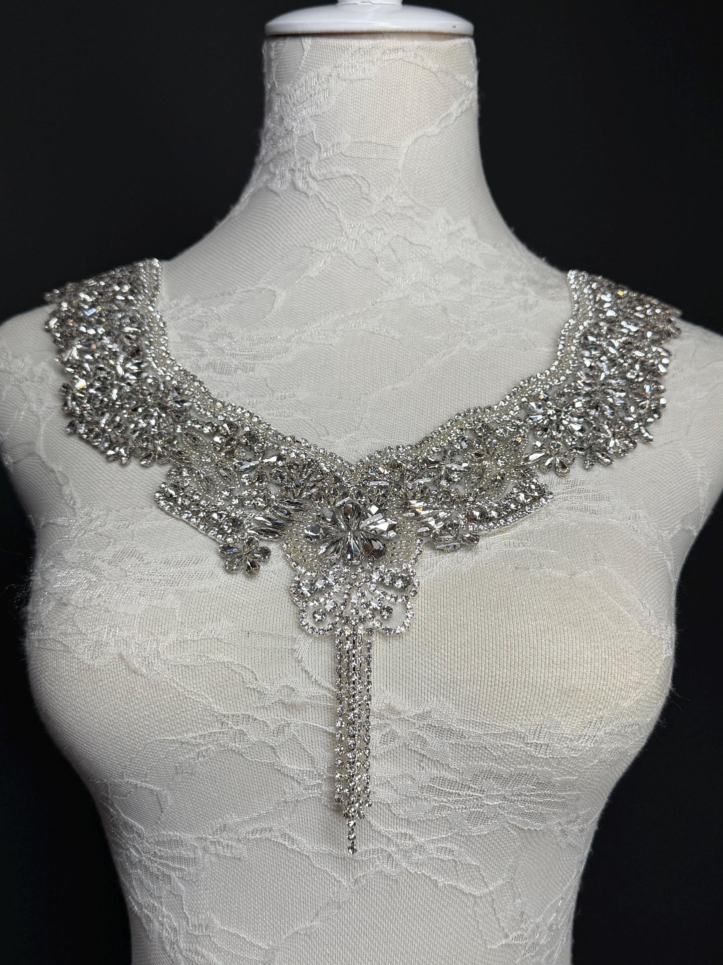 Jewel Shoulder Accessory, Bridal, Elegant, Rhinestone, Beaded shoulder jewellery