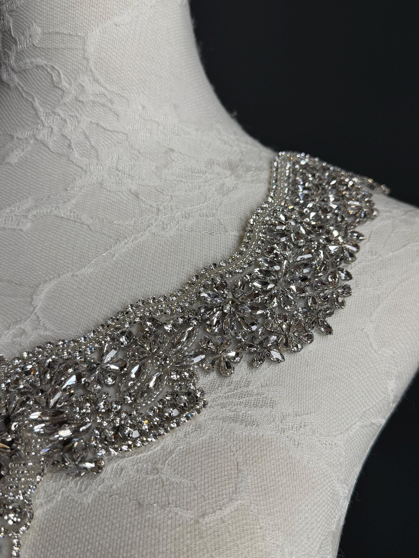 Jewel Shoulder Accessory, Bridal, Elegant, Rhinestone, Beaded shoulder jewellery