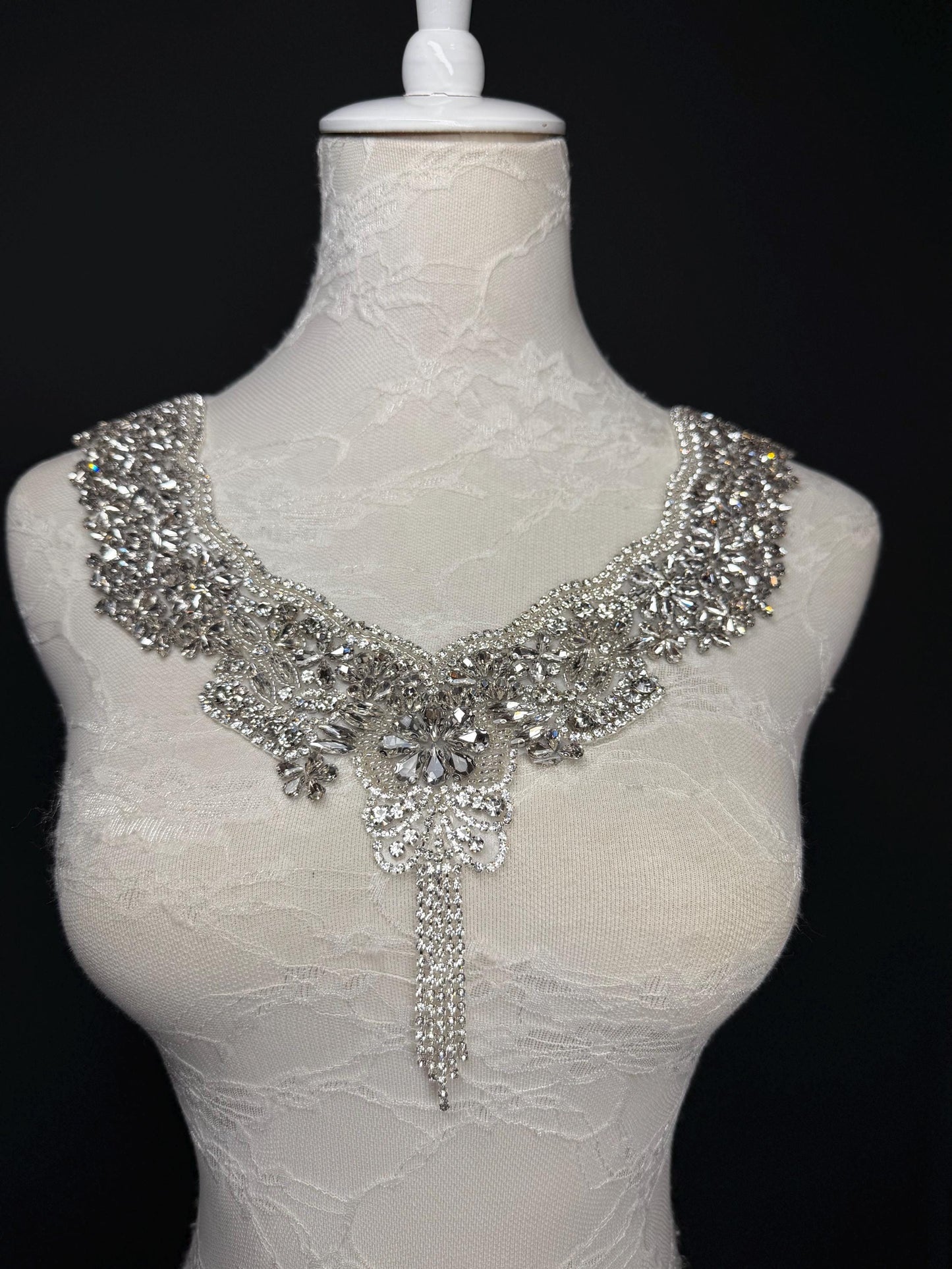 Jewel Shoulder Accessory, Bridal, Elegant, Rhinestone, Beaded shoulder jewellery