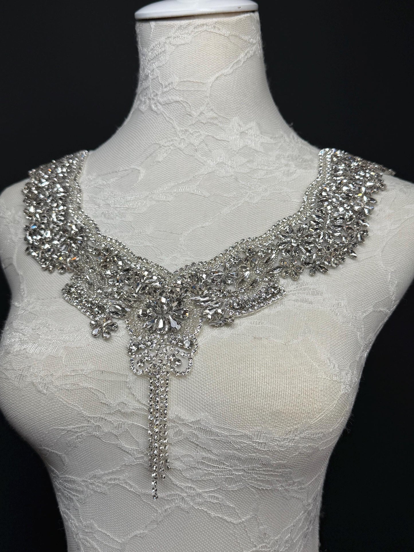 Jewel Shoulder Accessory, Bridal, Elegant, Rhinestone, Beaded shoulder jewellery