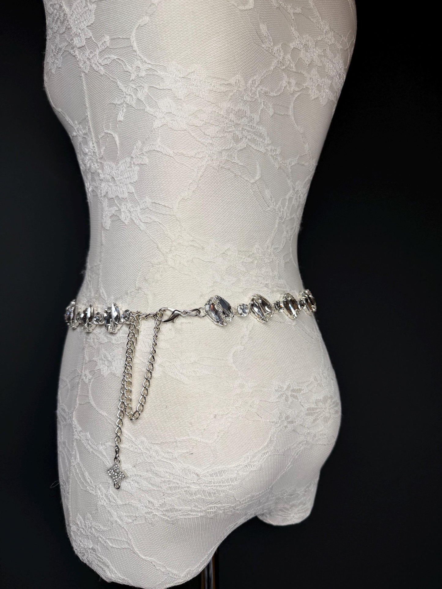 X-Long Belt, Jewel Stone Belt, Elegant Look, Chain Belt, Vintage Style Belt, Bridal, Fashion Belt, Gift, Quality Belt, Swimwear Belt