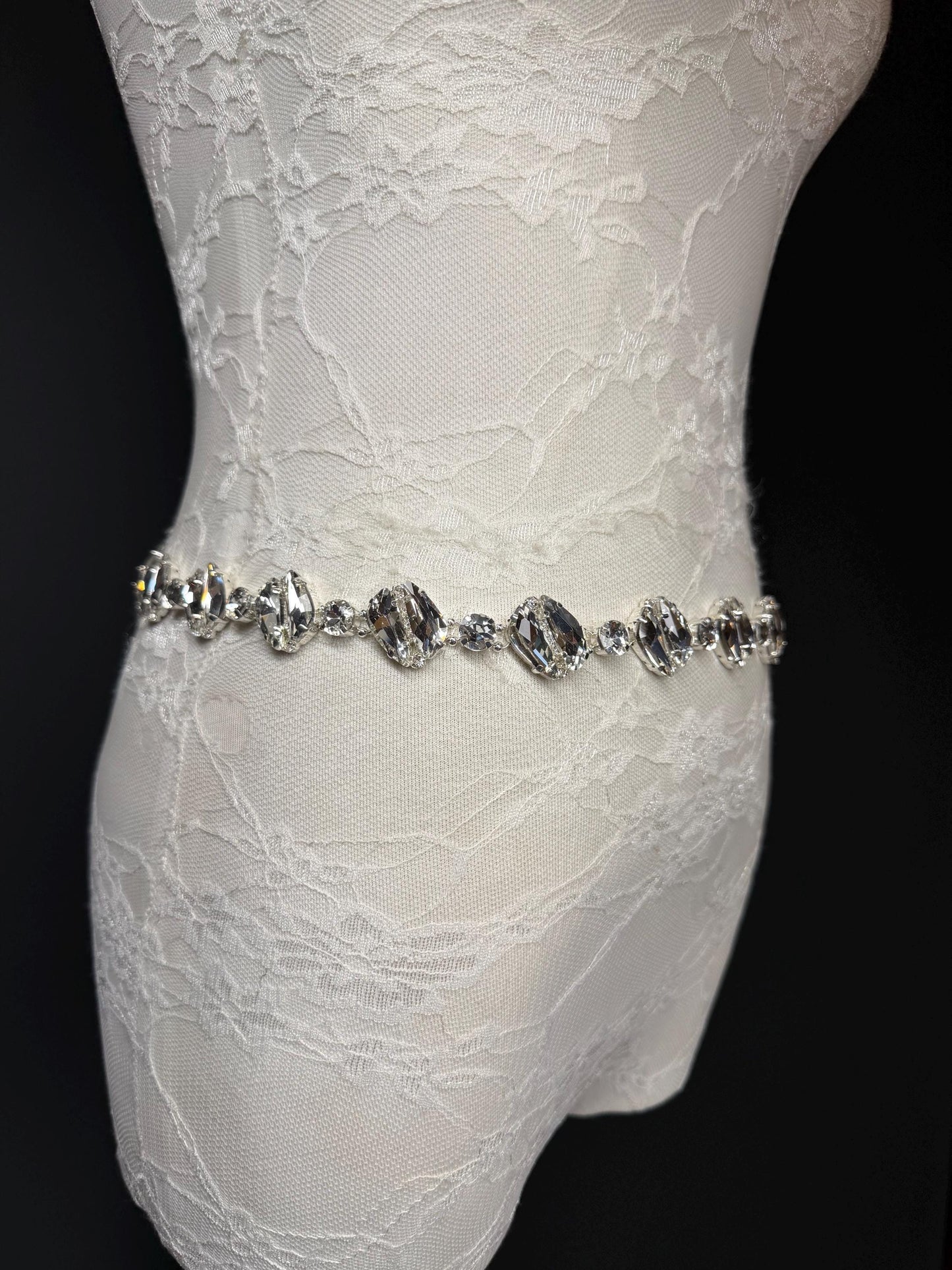 X-Long Belt, Jewel Stone Belt, Elegant Look, Chain Belt, Vintage Style Belt, Bridal, Fashion Belt, Gift, Quality Belt, Swimwear Belt